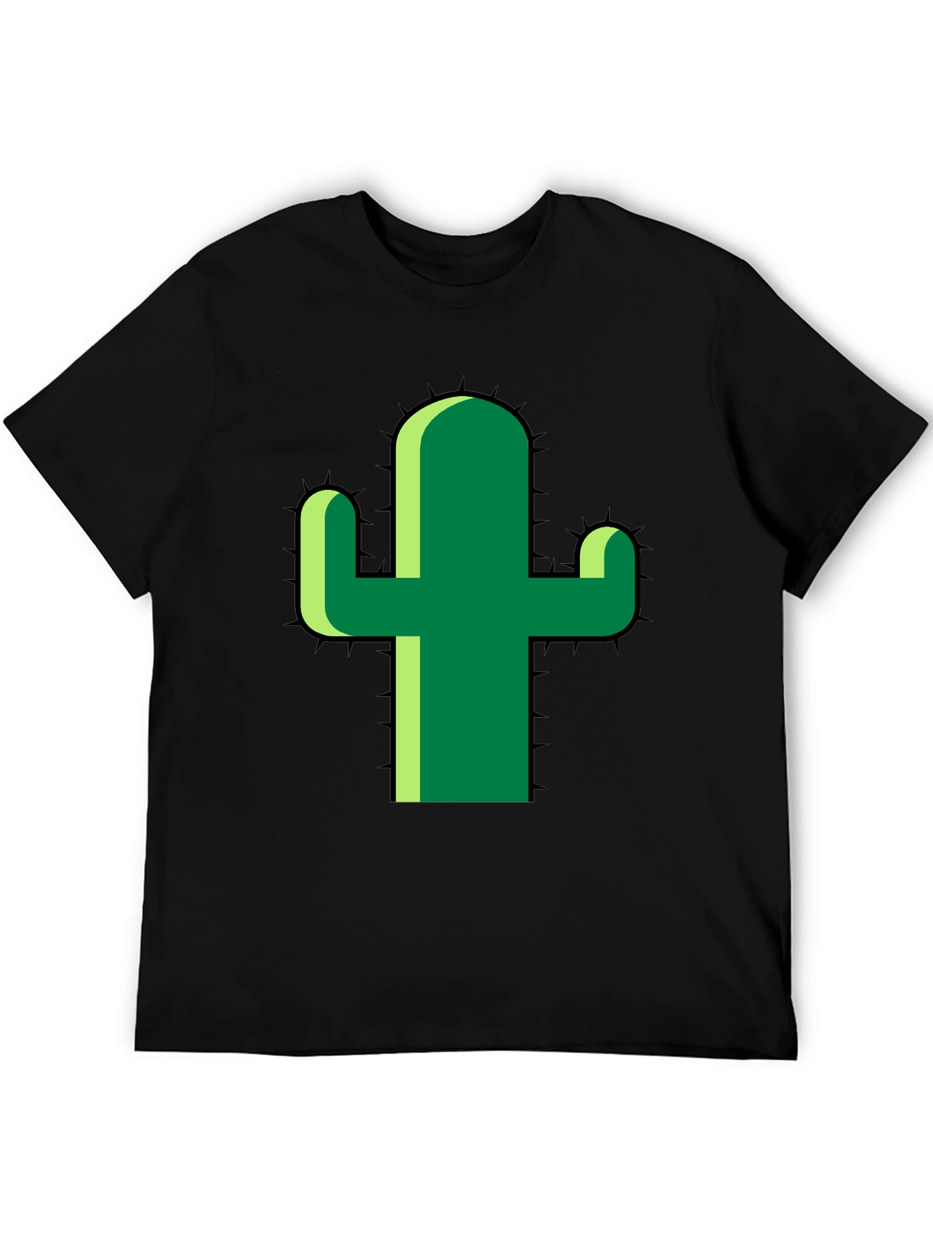 Cactus Graphic Tee - Modern Style Black T-Shirt