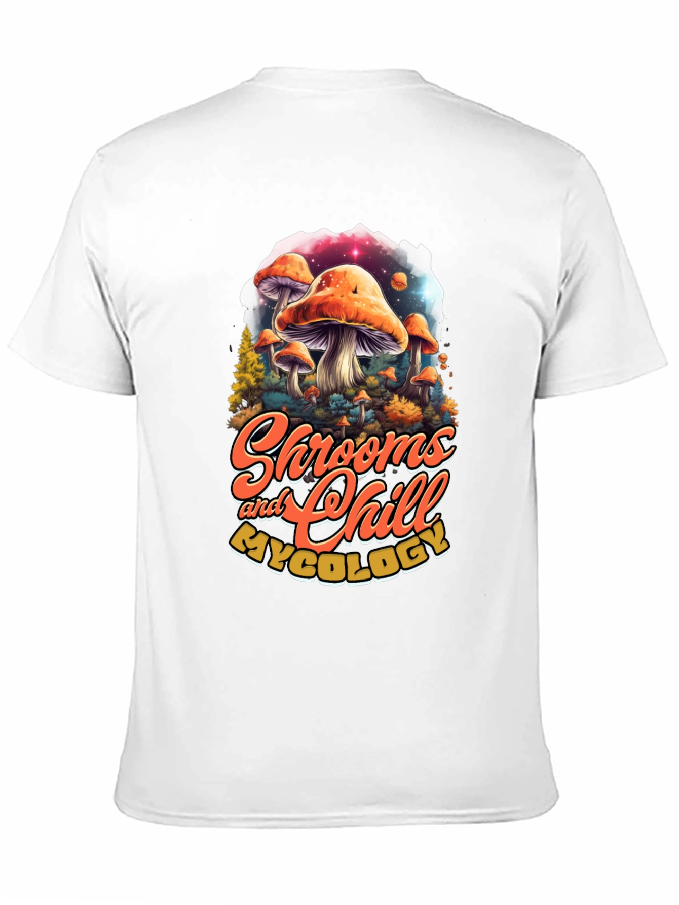 Shrooms and Chill T-Shirt - Funky Mushroom Design