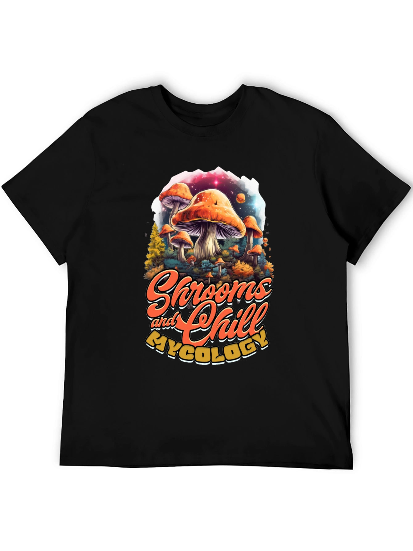 Shrooms and Chill T-Shirt - Funky Mushroom Design