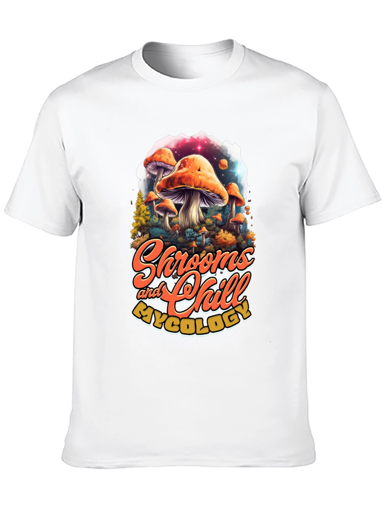 Shrooms and Chill T-Shirt - Funky Mushroom Design