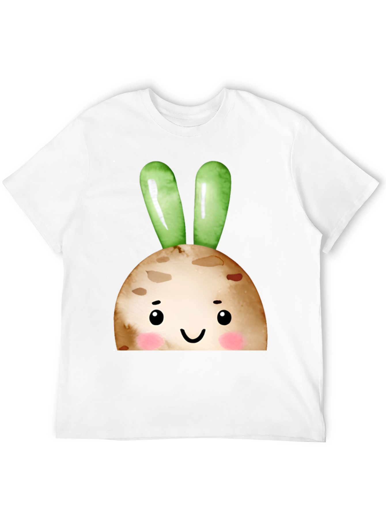 Cute Bunny Face Black T-Shirt