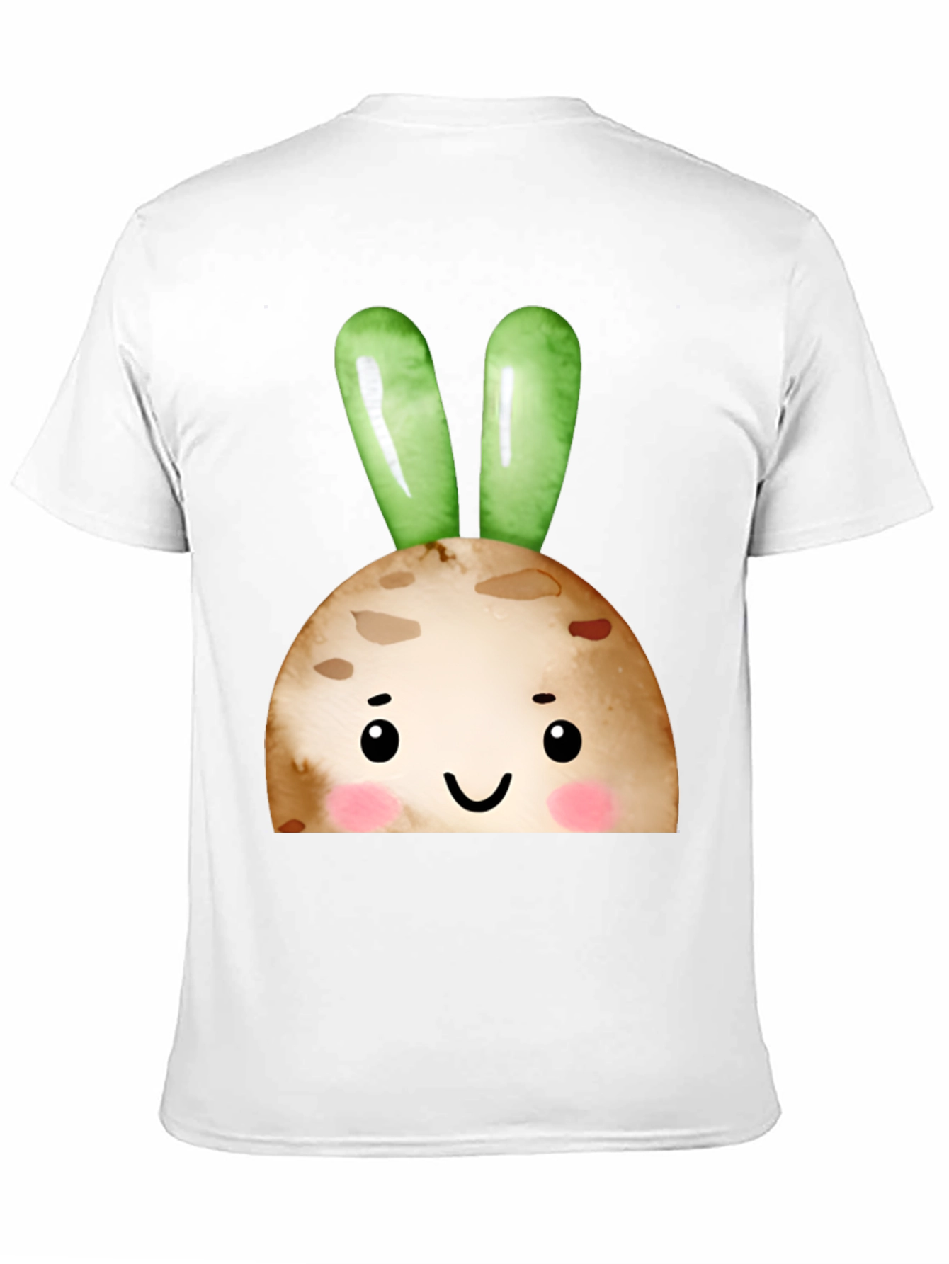Cute Bunny Face Black T-Shirt