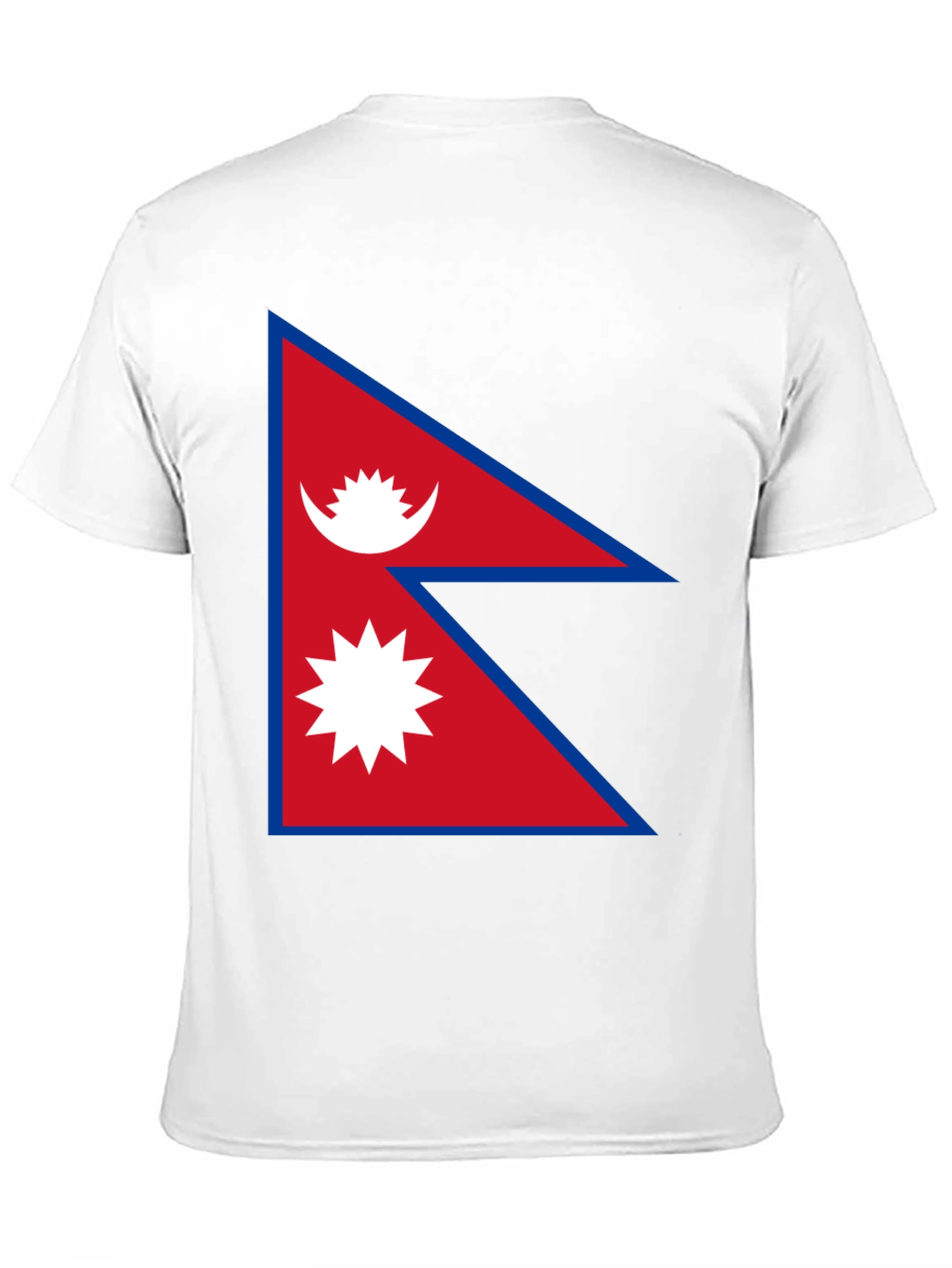 Nepal Flag Graphic T-Shirt - Black Cotton Tee