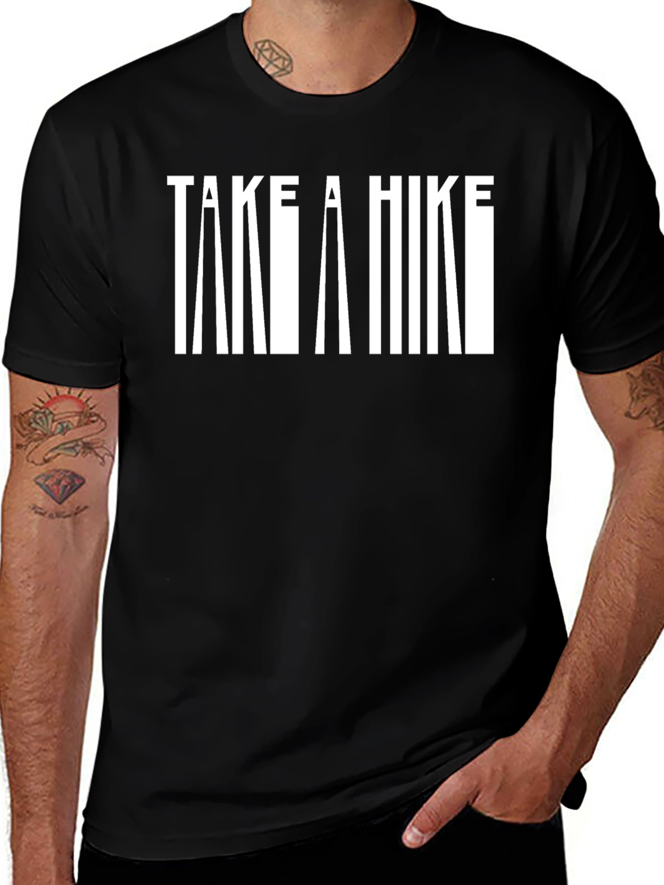 Take a Hike Funny Graphic T-Shirt - Black