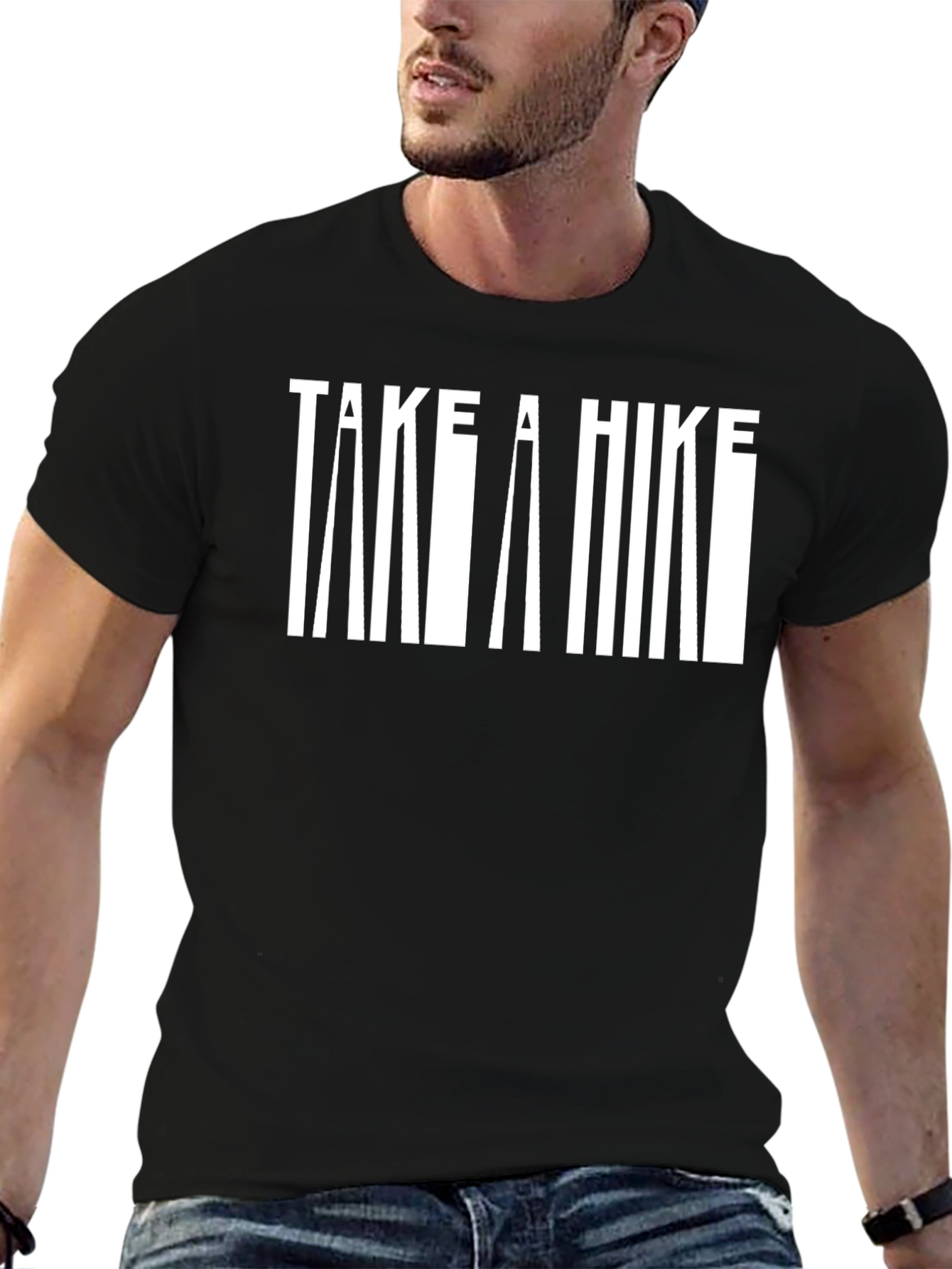 Take a Hike Funny Graphic T-Shirt - Black