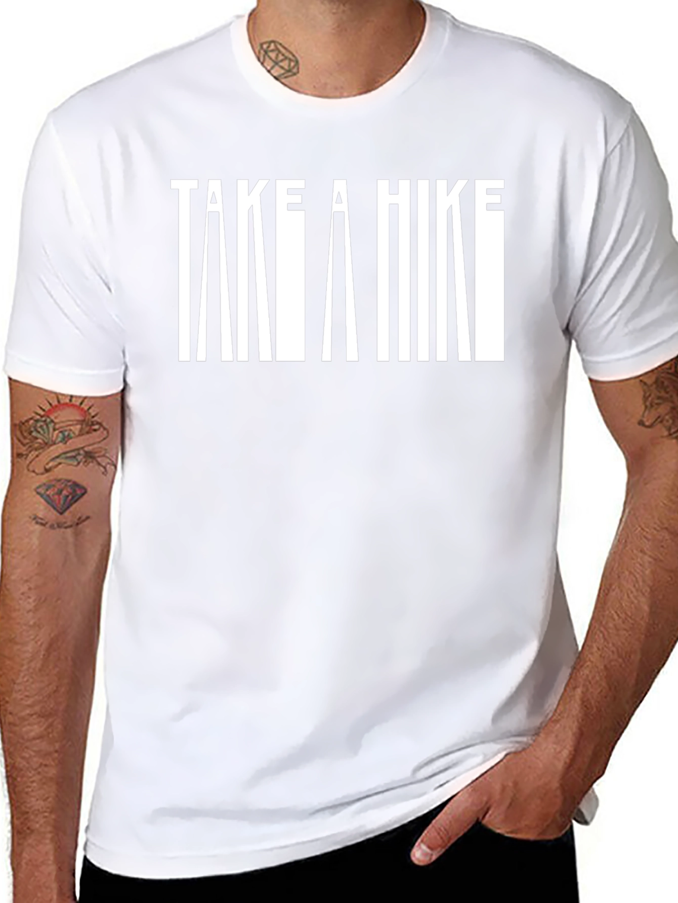Take a Hike Funny Graphic T-Shirt - Black