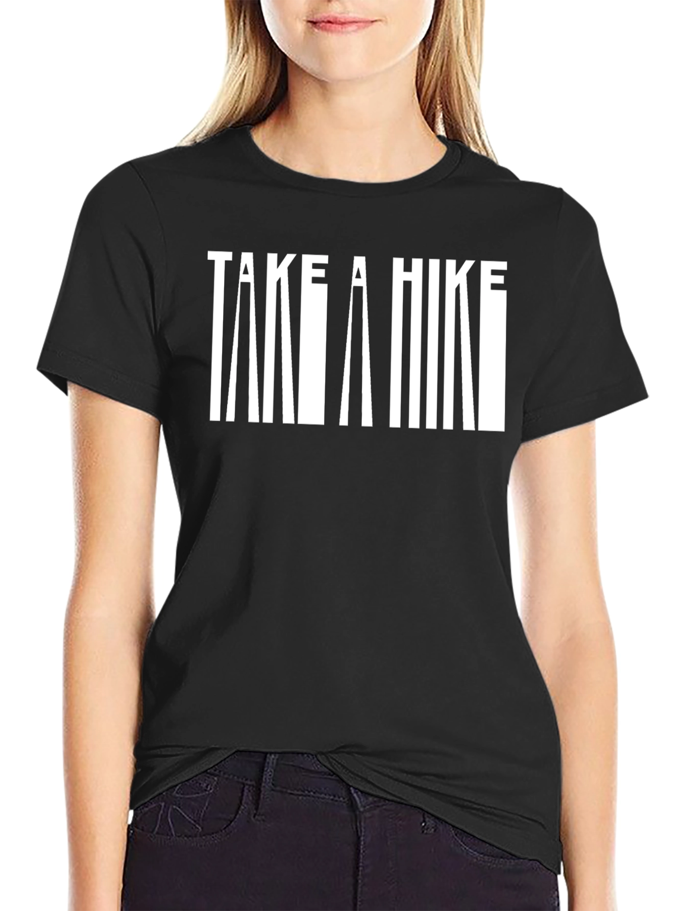 Take a Hike Funny Graphic T-Shirt - Black