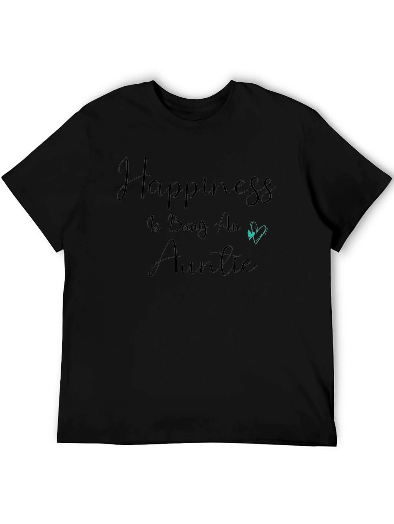 Happiness Is Being An Auntie Black T-Shirt
