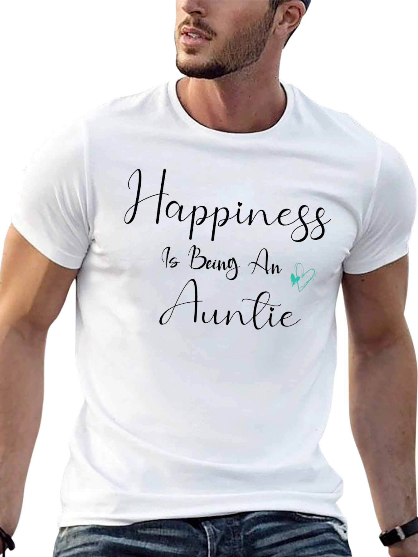 Happiness Is Being An Auntie Black T-Shirt
