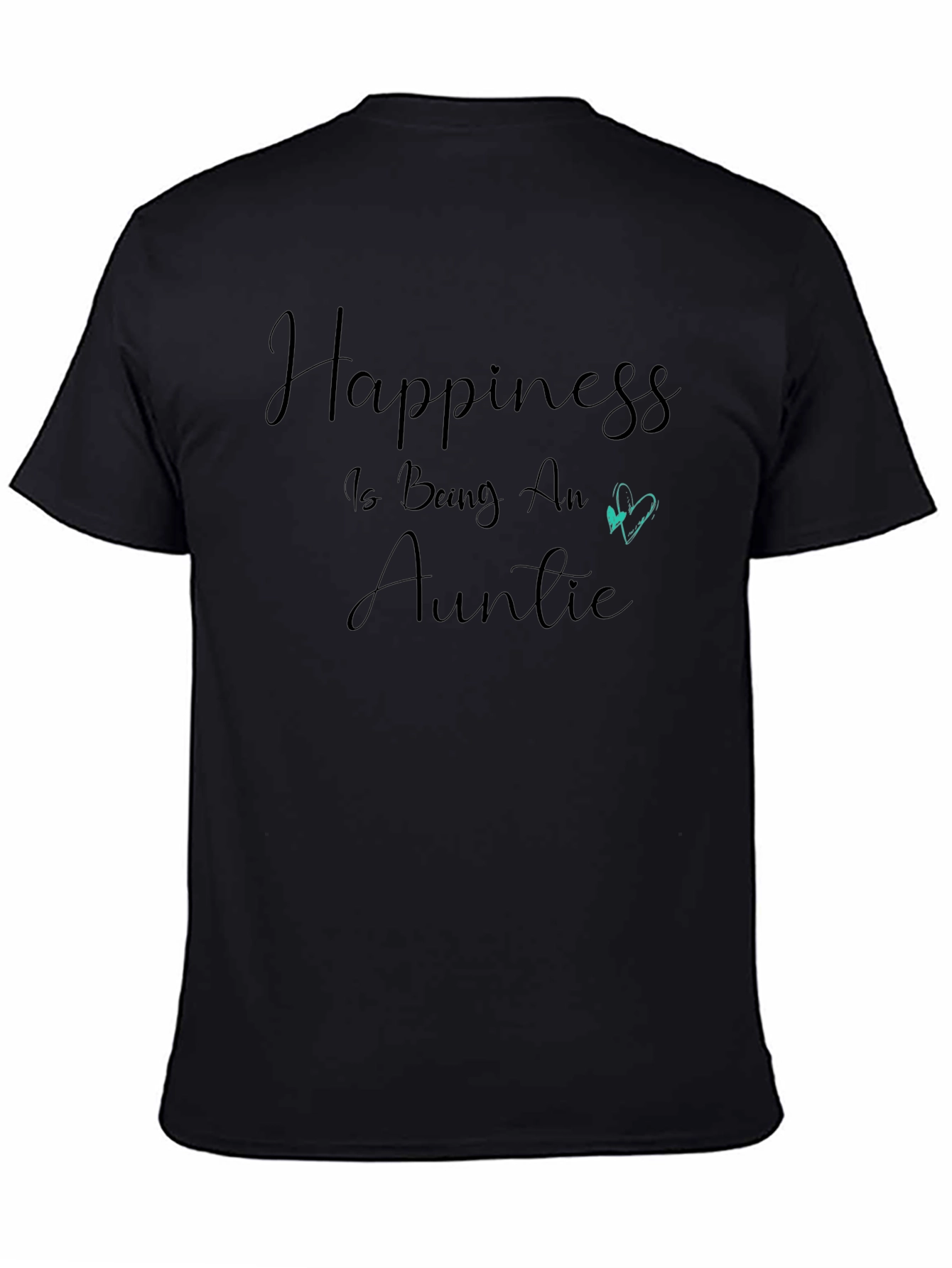 Happiness Is Being An Auntie Black T-Shirt
