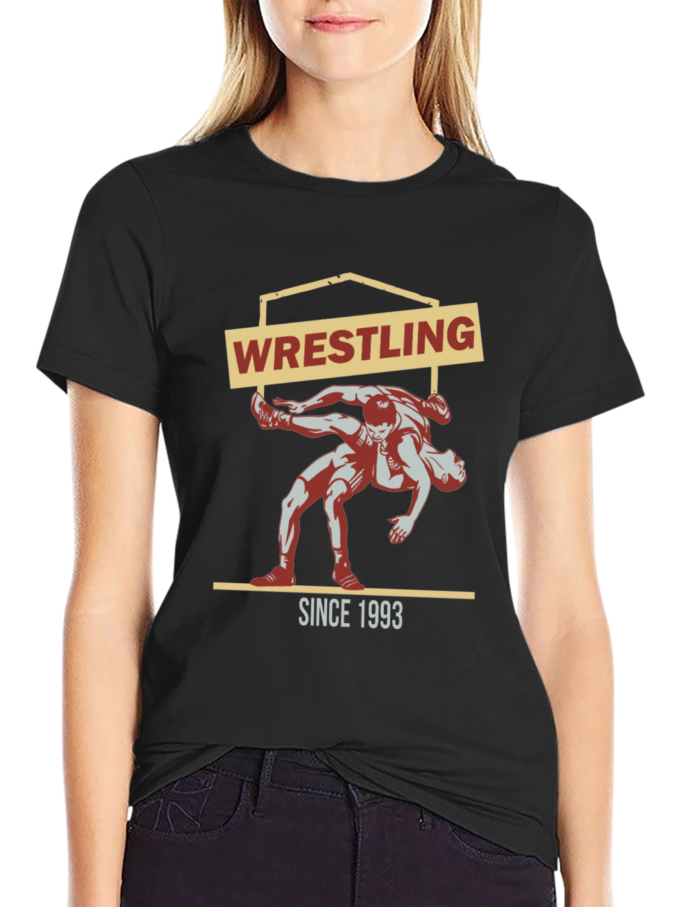 Wrestling Since 1993 Black T-Shirt