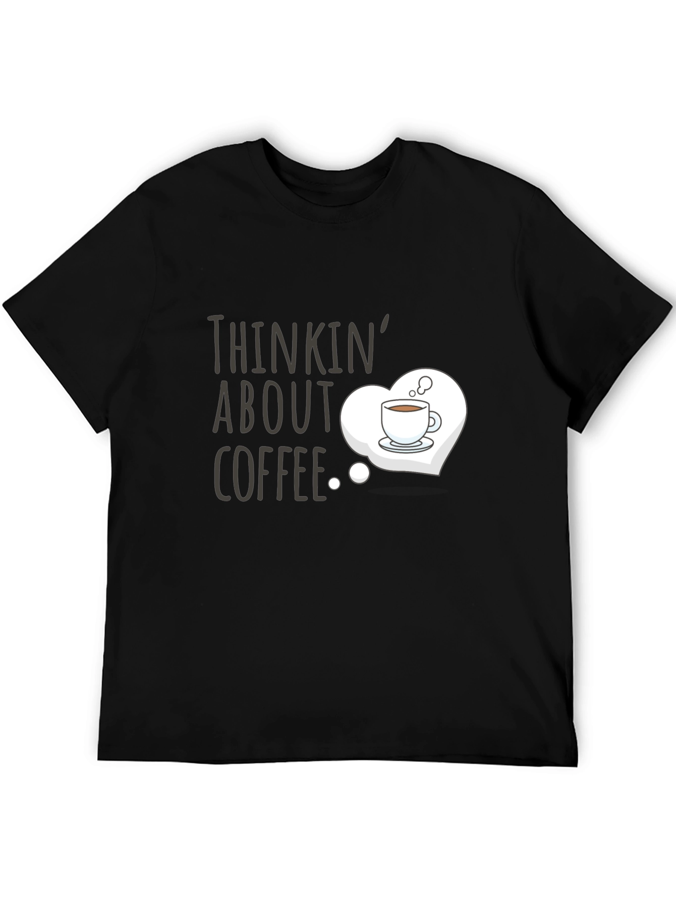 Thinkin About Coffee Graphic Tee - Black