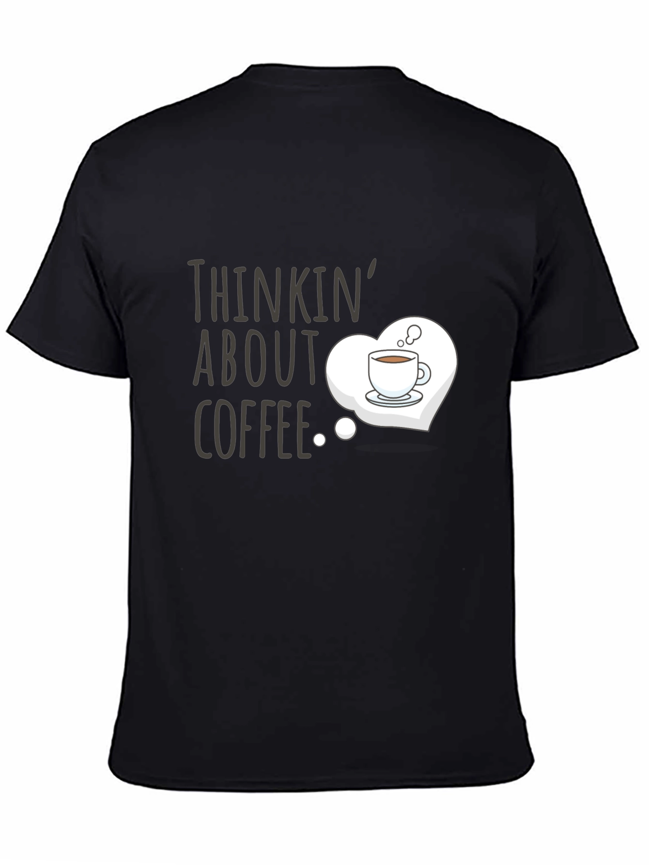 Thinkin About Coffee Graphic Tee - Black