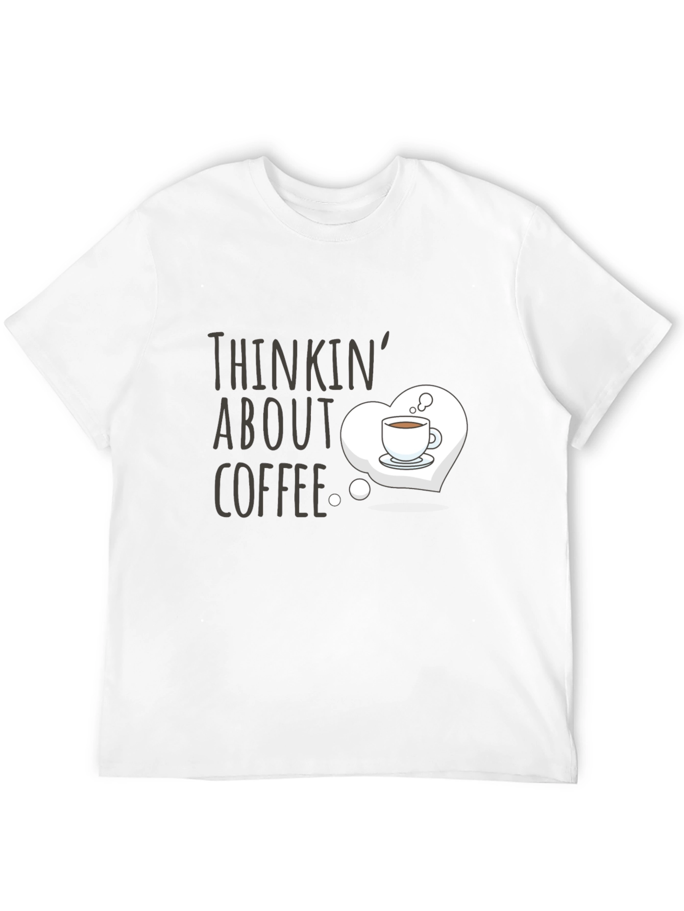 Thinkin About Coffee Graphic Tee - Black