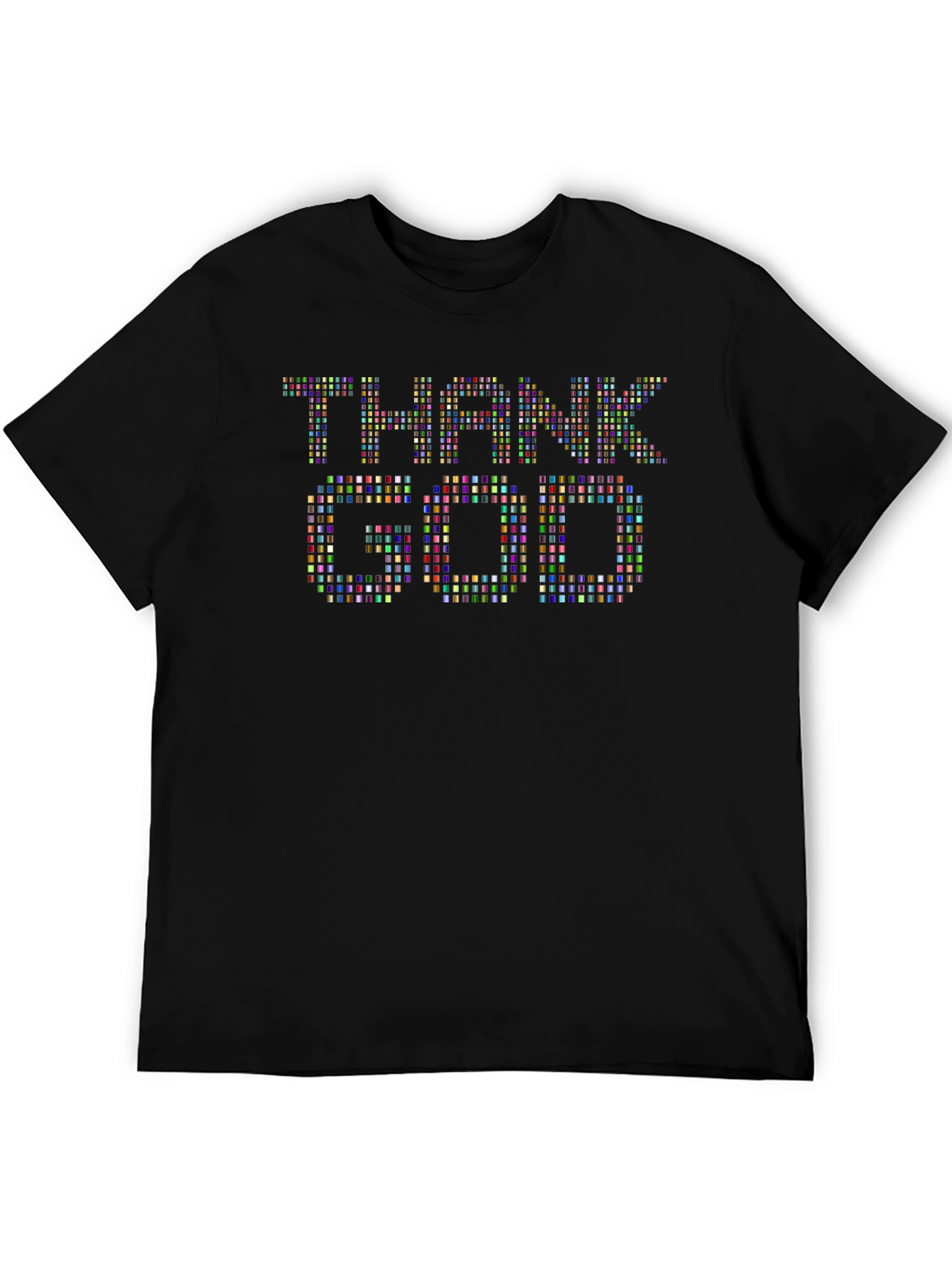 Thank God Pixel Art T-Shirt - Trendy Graphic Tee
