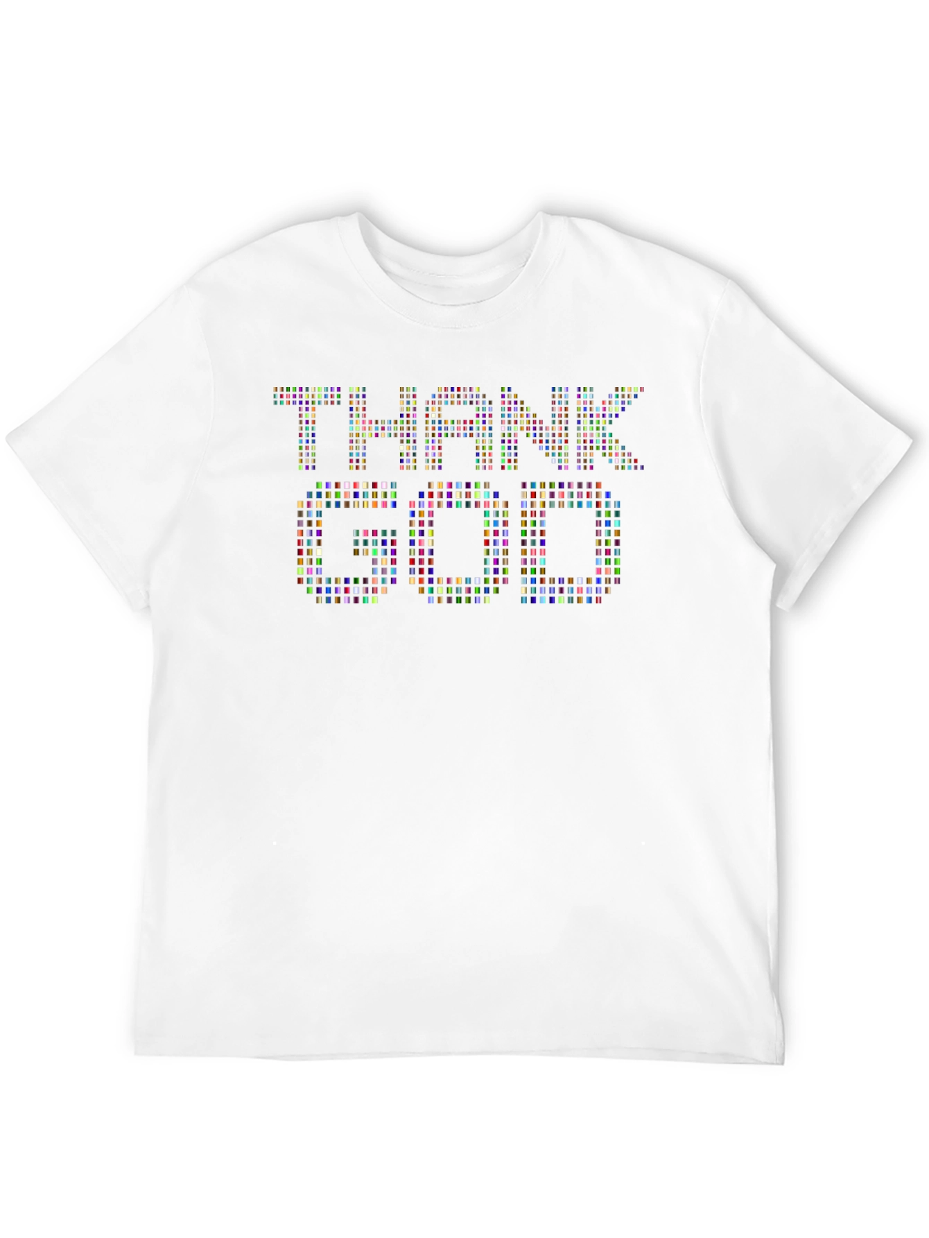 Thank God Pixel Art T-Shirt - Trendy Graphic Tee