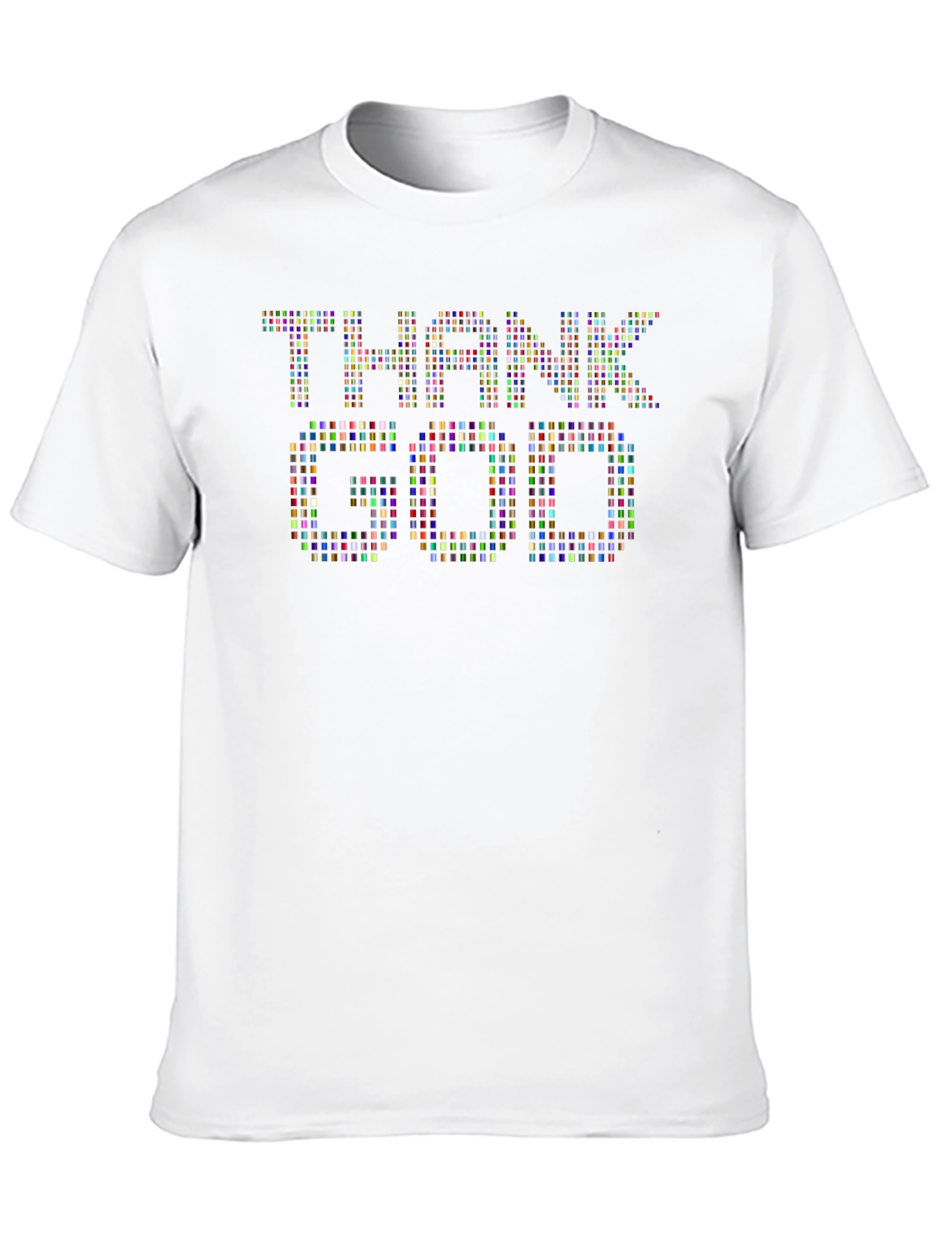 Thank God Pixel Art T-Shirt - Trendy Graphic Tee
