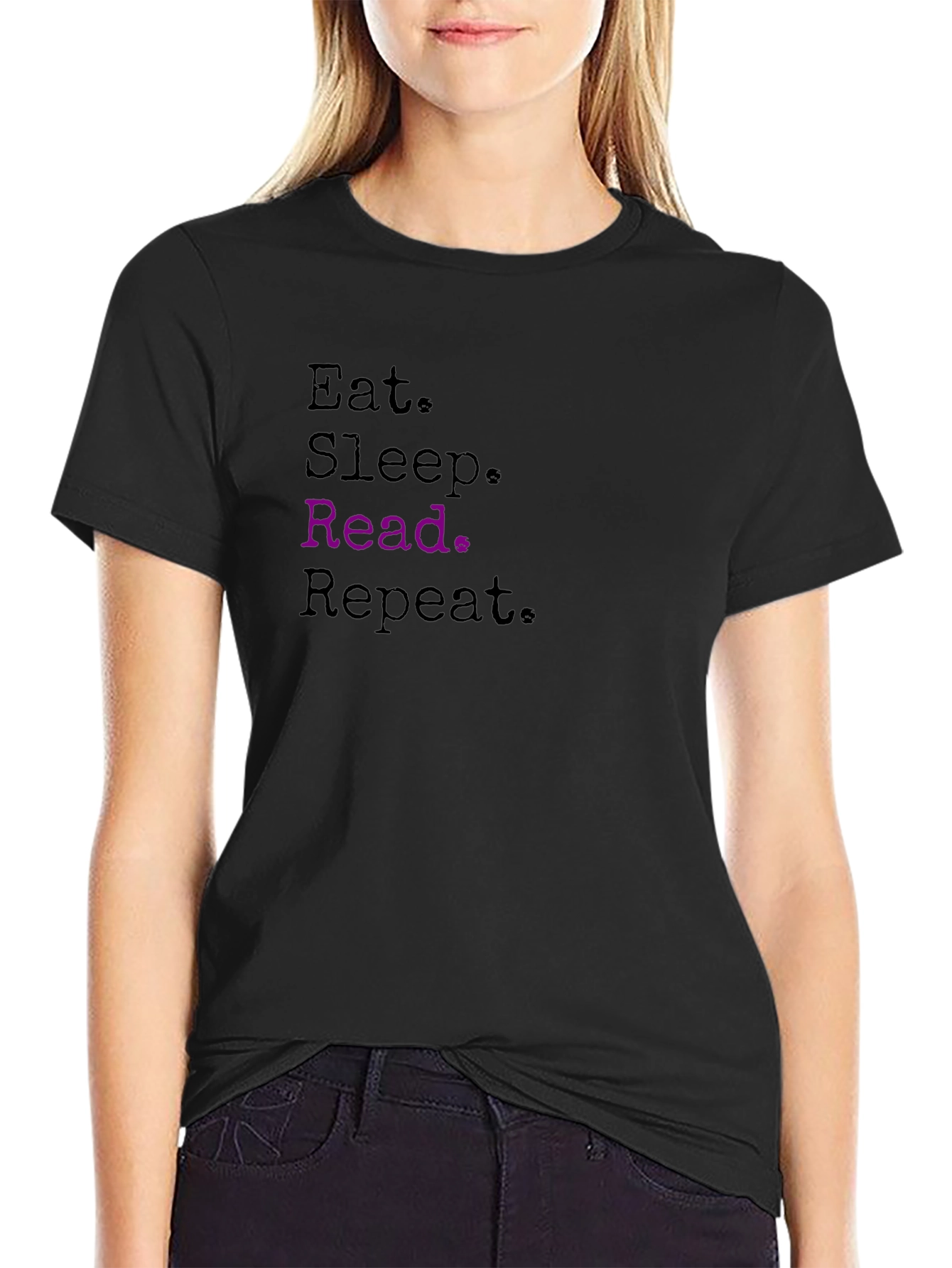 Eat Sleep Read Repeat Graphic Tee