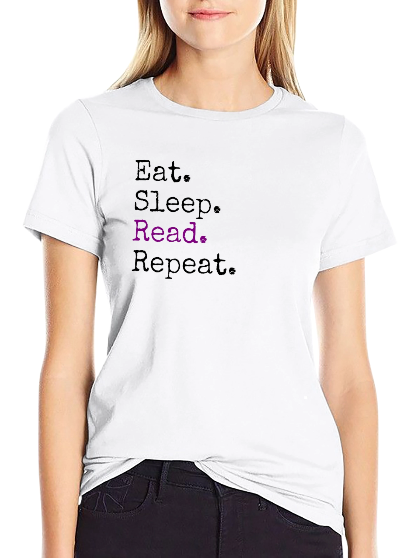 Eat Sleep Read Repeat Graphic Tee