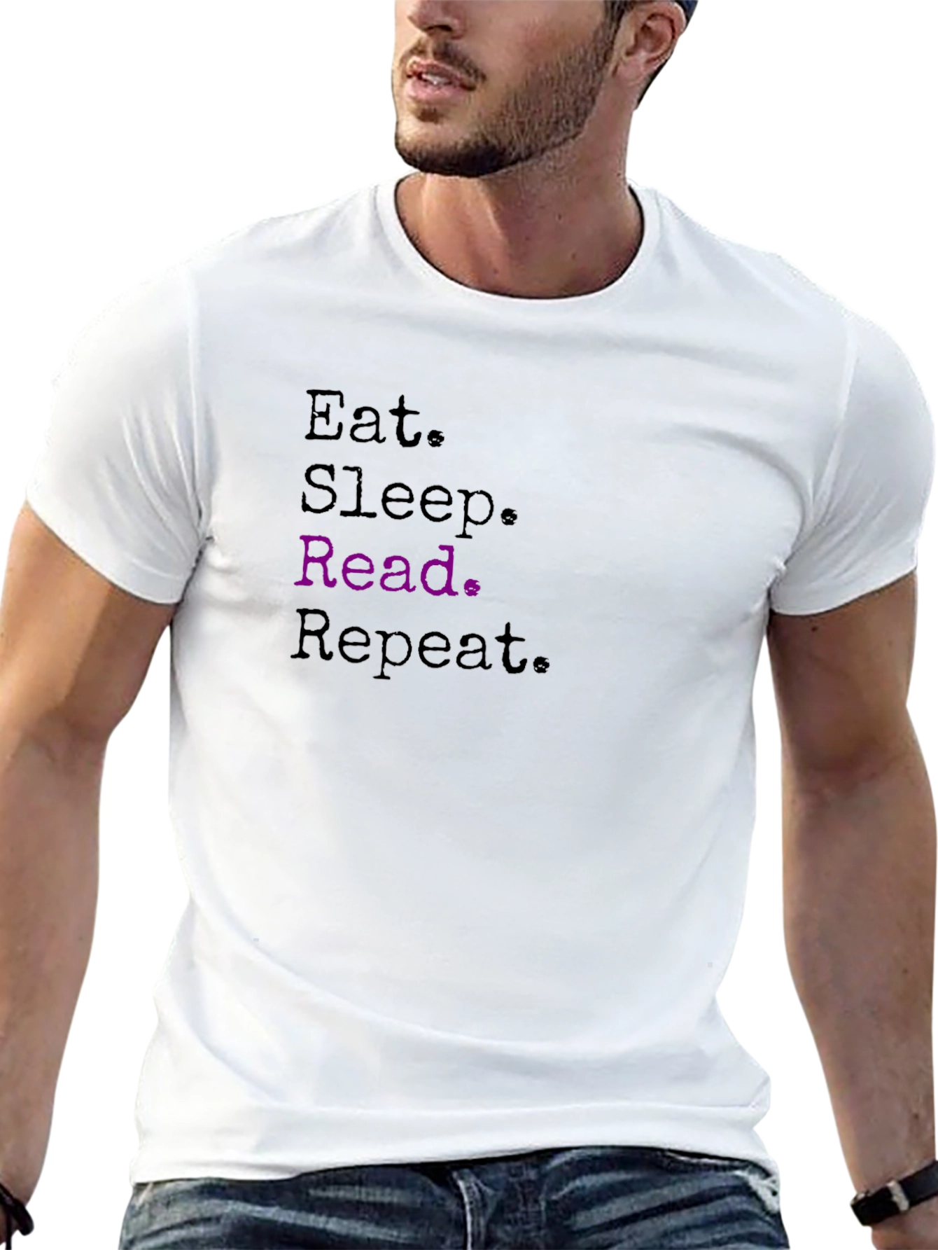 Eat Sleep Read Repeat Graphic Tee