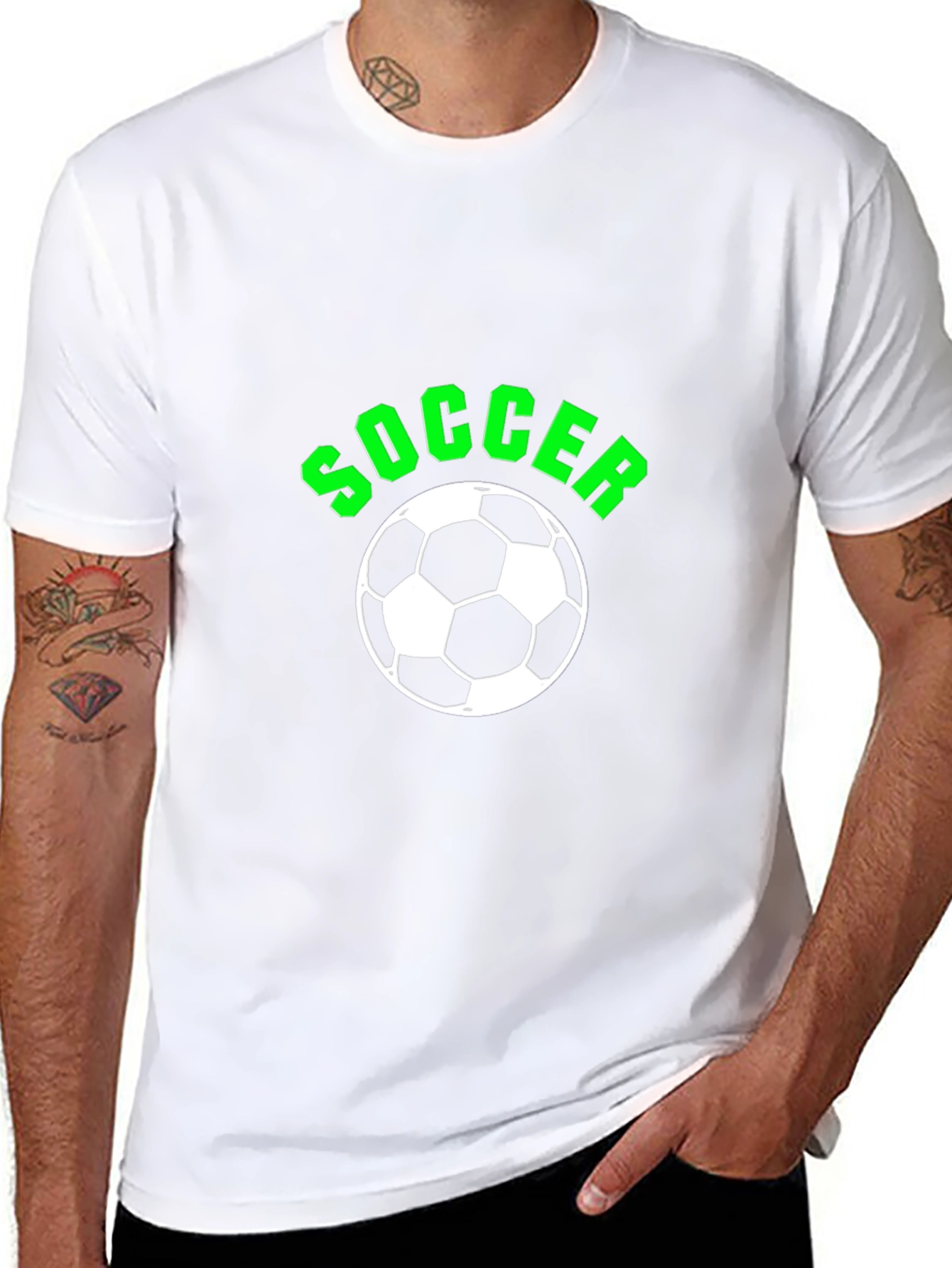 Soccer Ball Graphic T-Shirt - Black