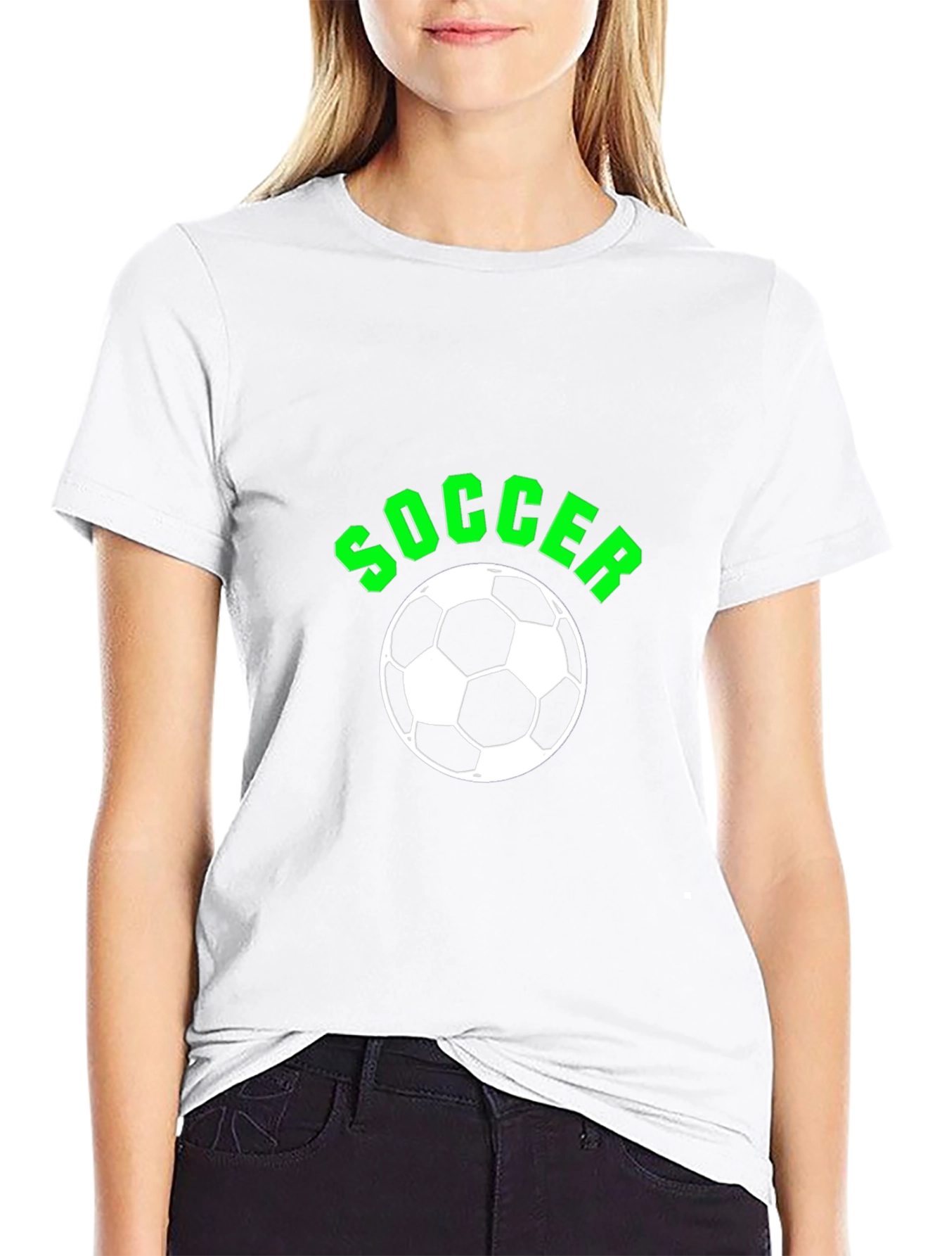 Soccer Ball Graphic T-Shirt - Black