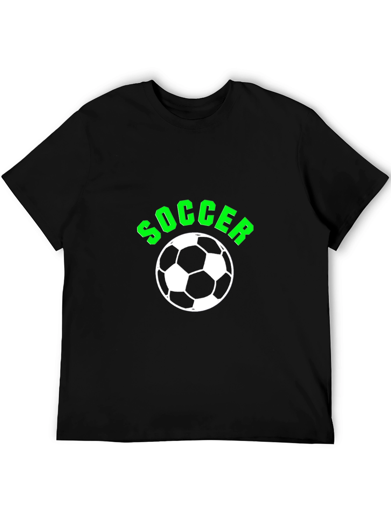 Soccer Ball Graphic T-Shirt - Black