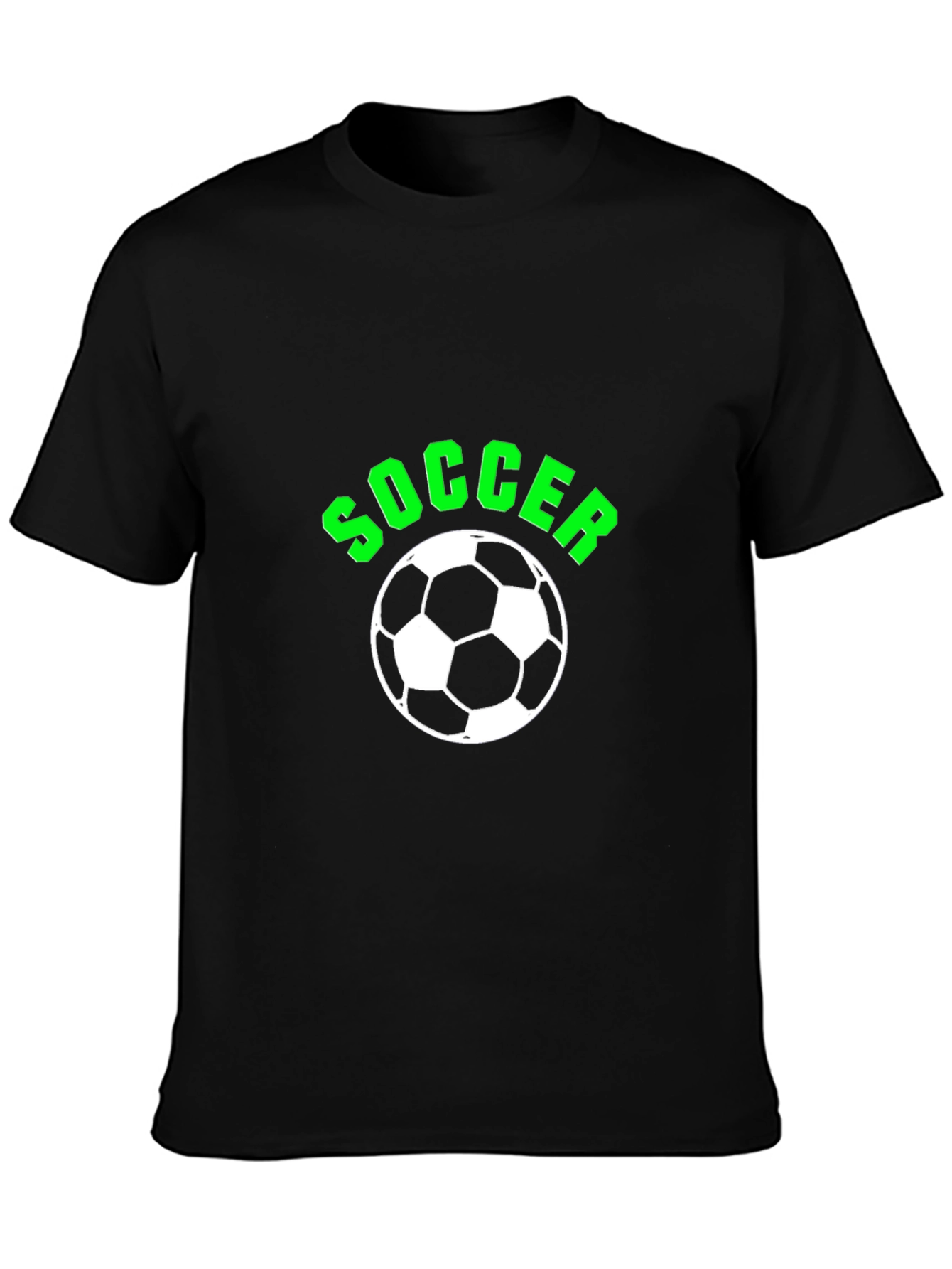 Soccer Ball Graphic T-Shirt - Black