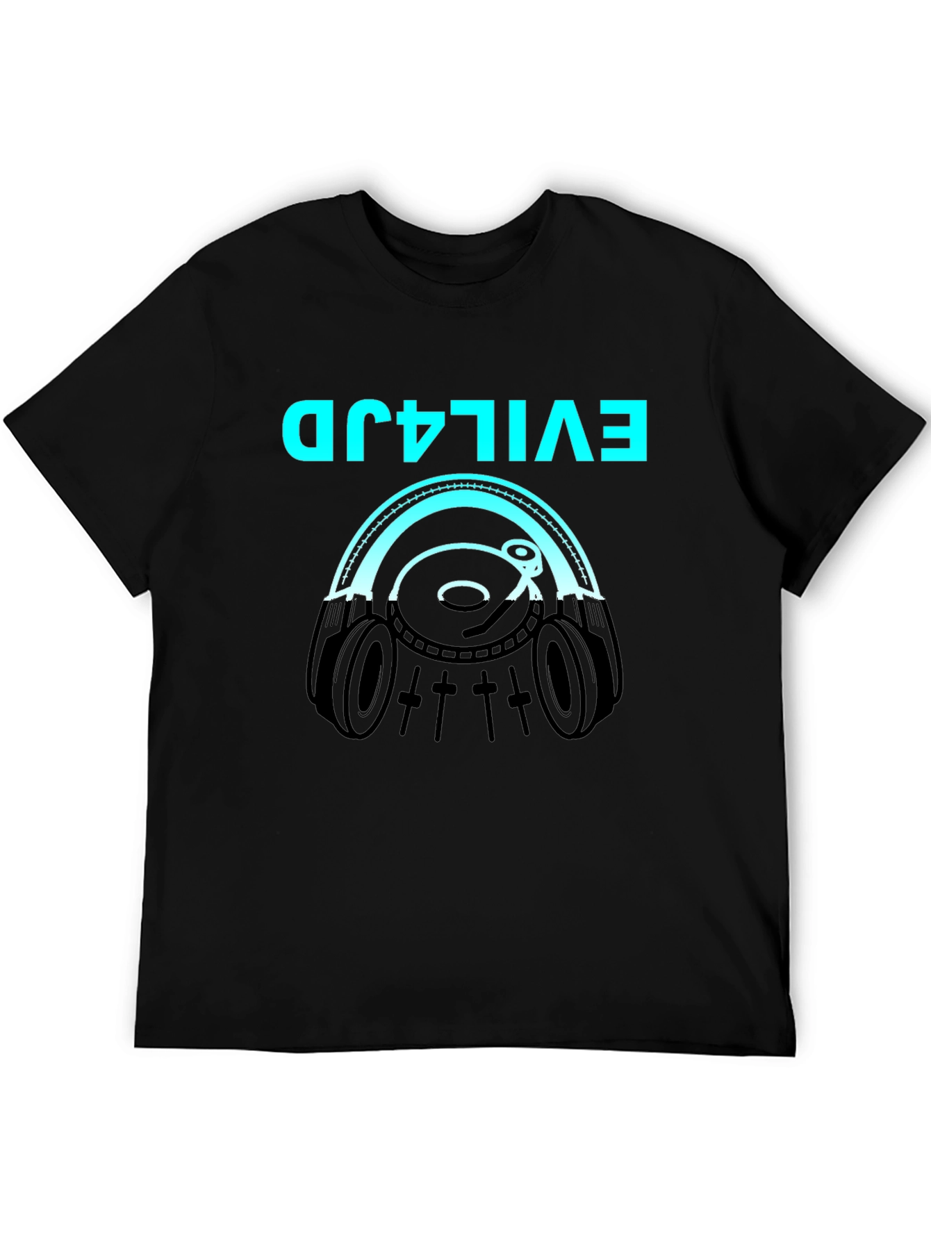 Evil4jd Graphic Tee - Trendy Mens Black T-Shirt