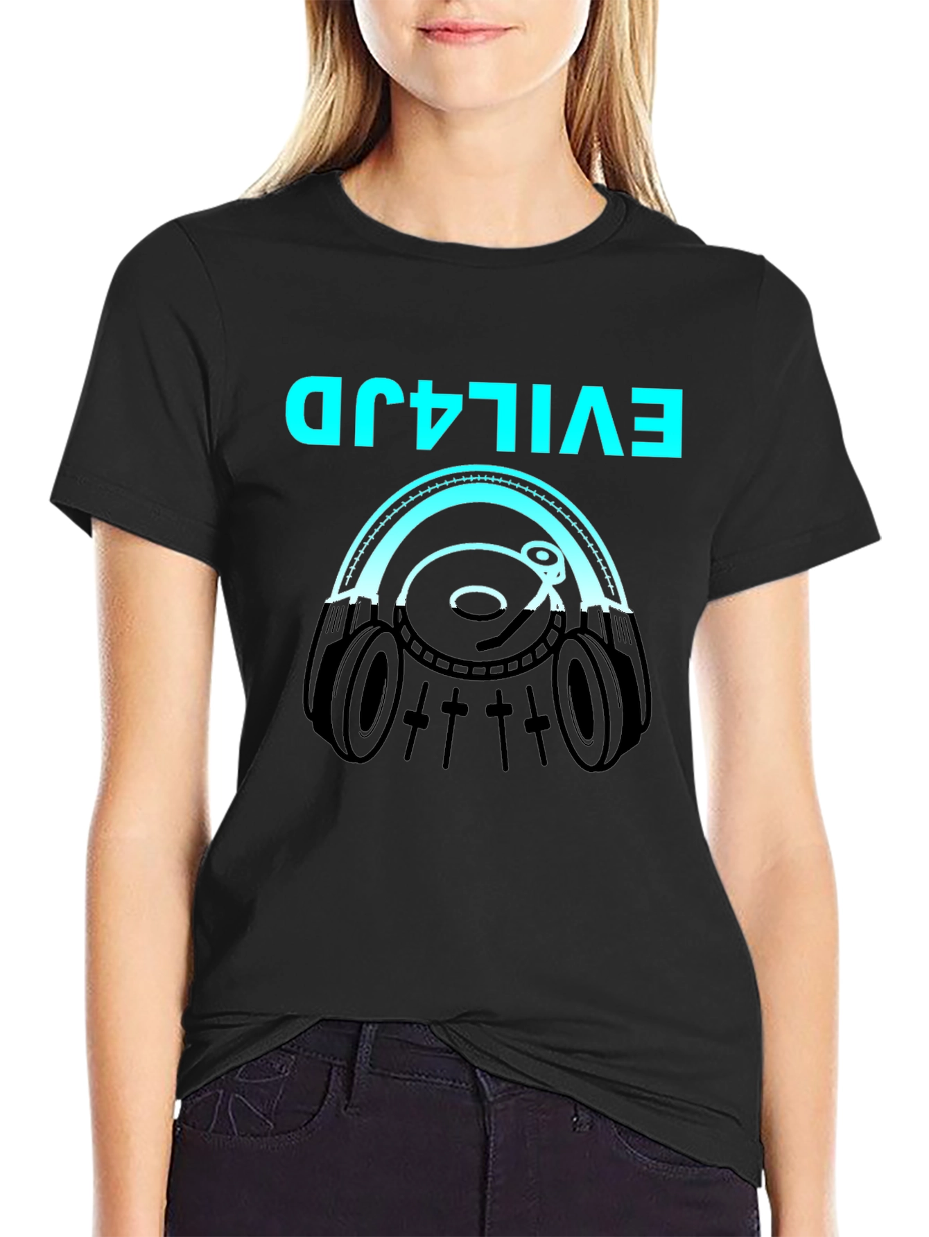 Evil4jd Graphic Tee - Trendy Mens Black T-Shirt