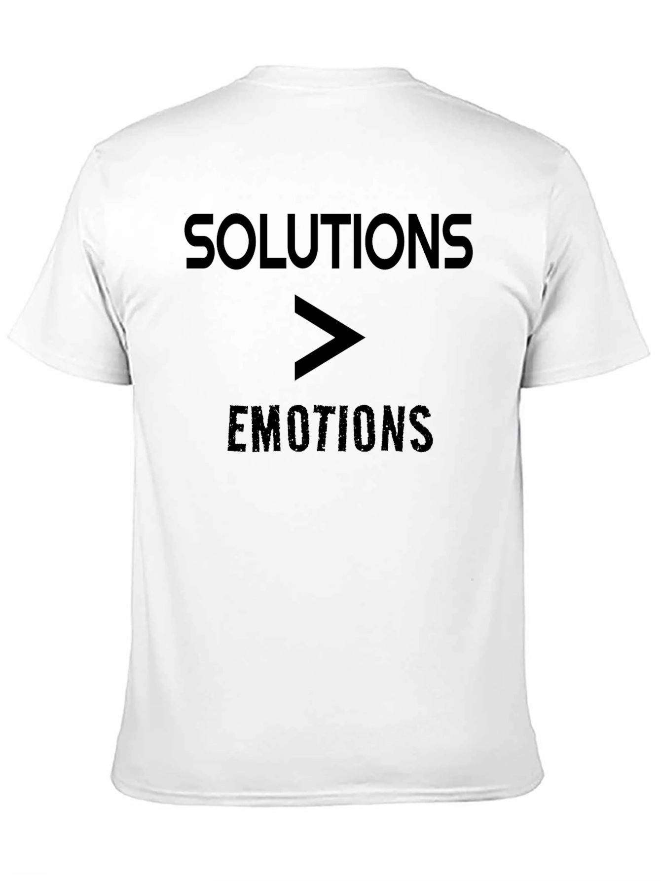 Solutions Over Emotions Black T-Shirt