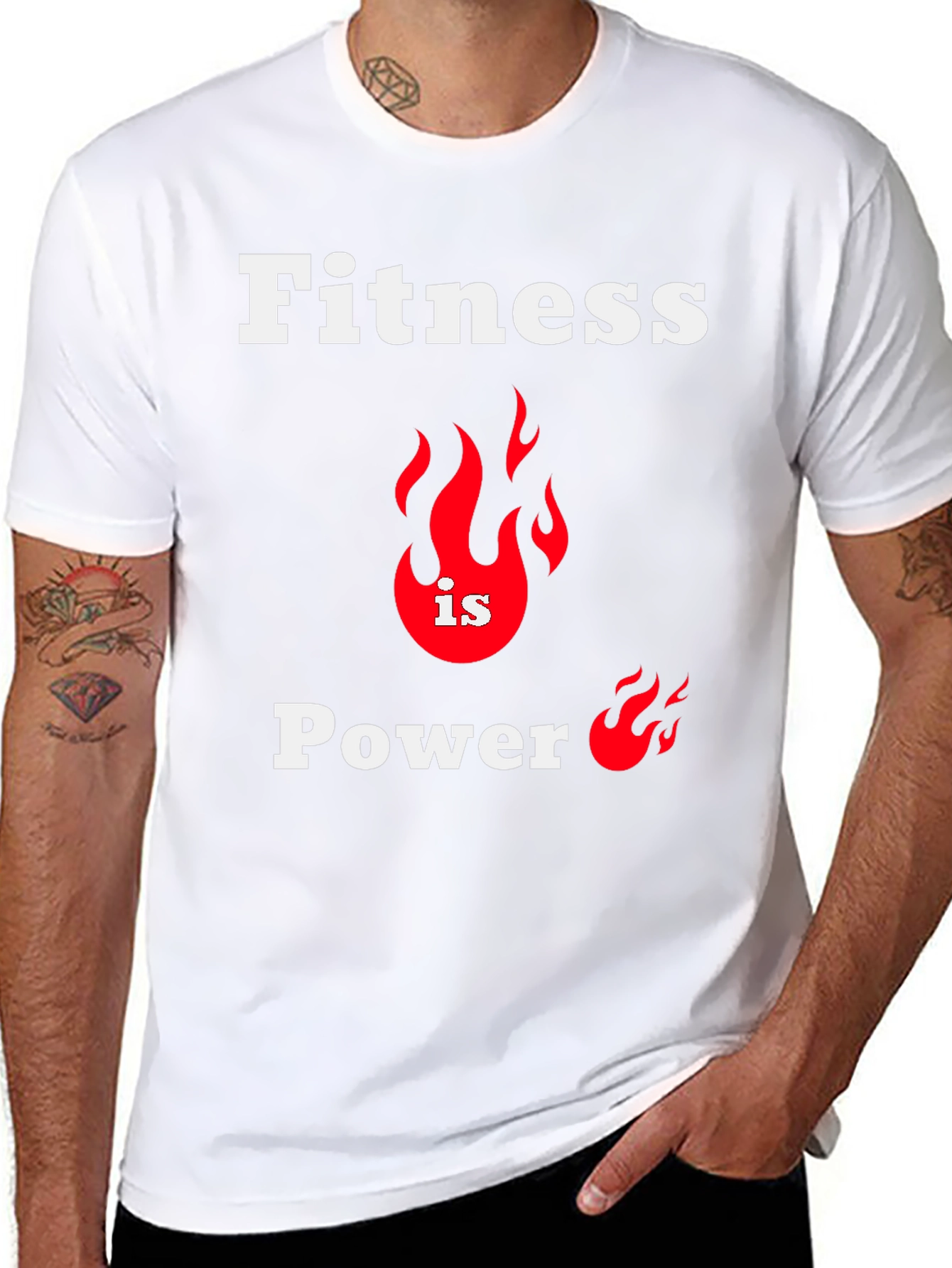 Fitness is Power Graphic T-Shirt