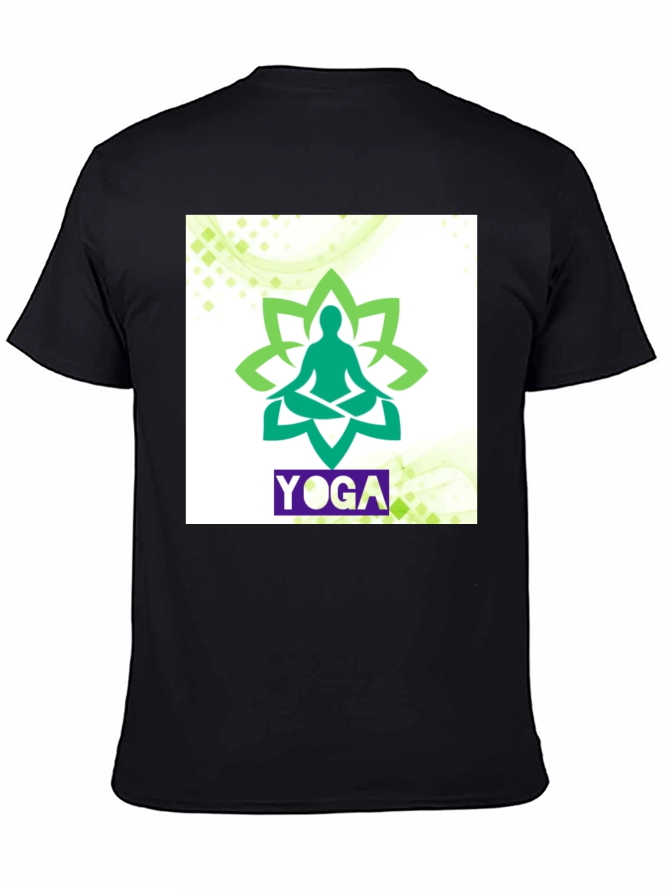 Yoga Lotus Graphic T-Shirt - Black