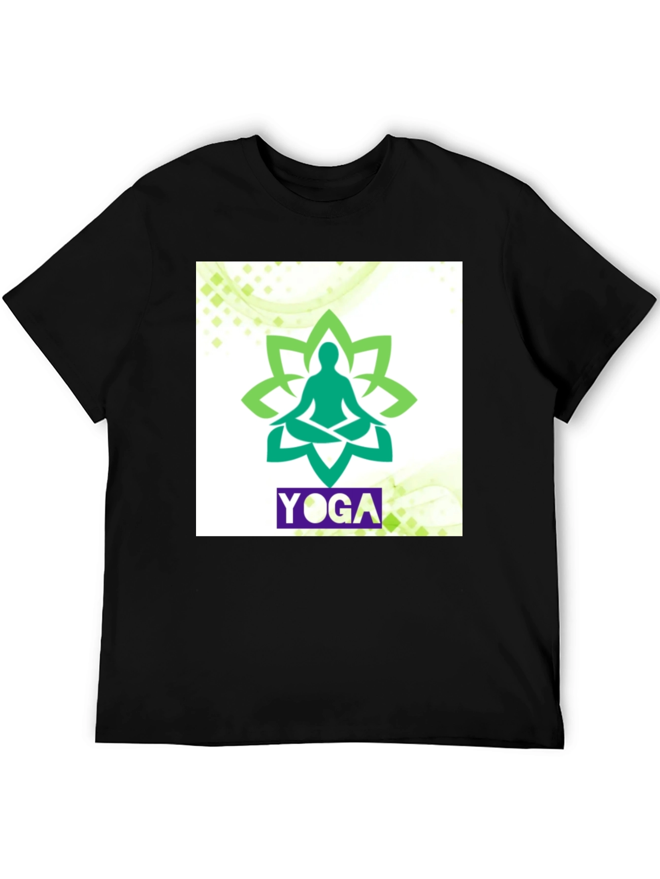 Yoga Lotus Graphic T-Shirt - Black