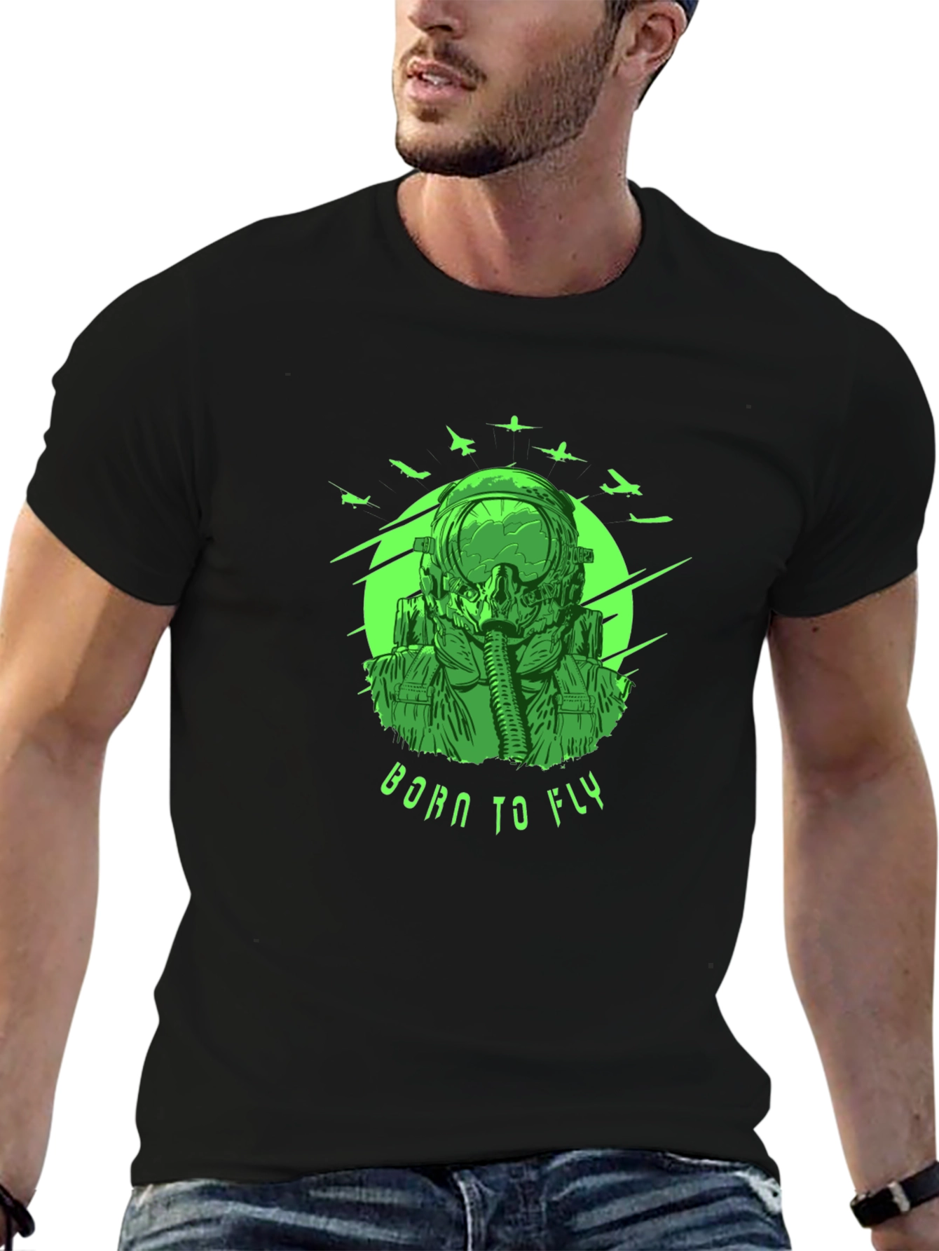 Born to Fly Graphic T-Shirt - Pilot Design