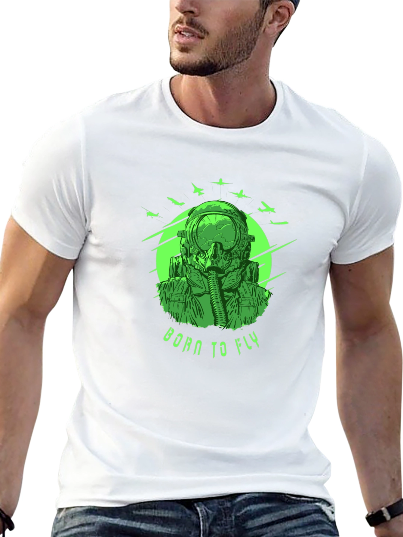 Born to Fly Graphic T-Shirt - Pilot Design