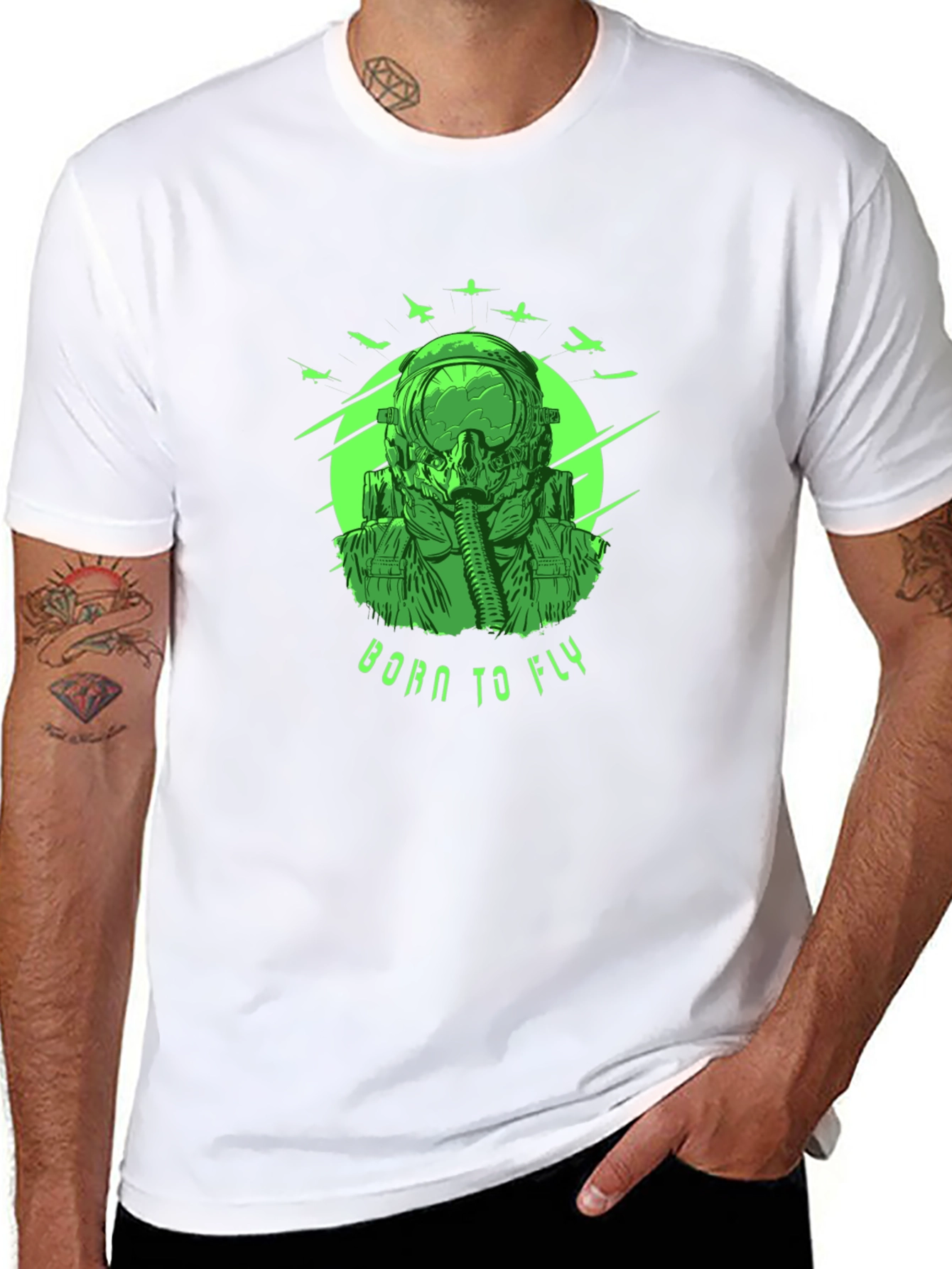 Born to Fly Graphic T-Shirt - Pilot Design