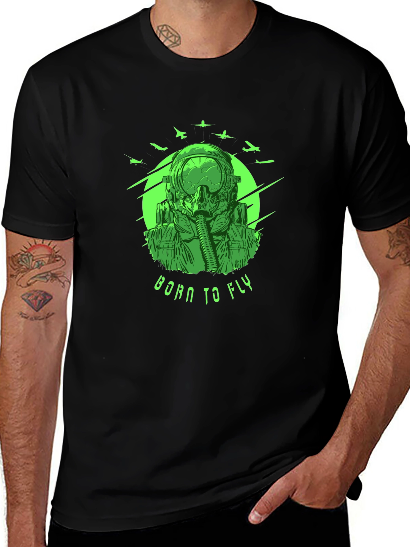 Born to Fly Graphic T-Shirt - Pilot Design