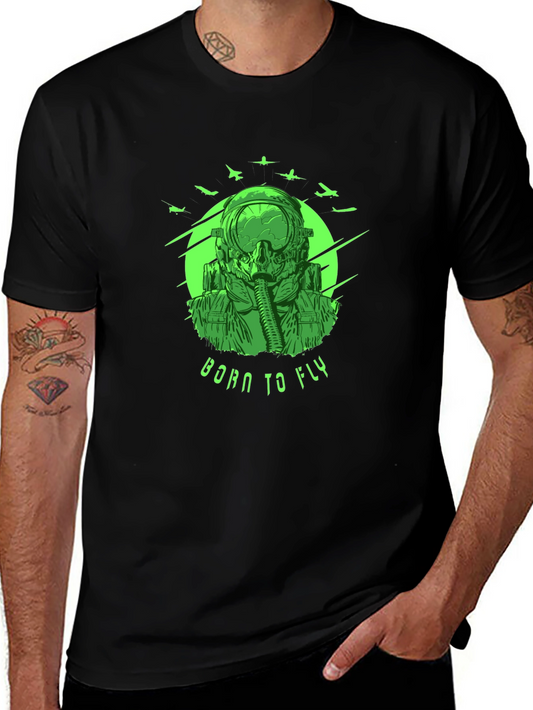 Born to Fly Graphic T-Shirt - Pilot Design
