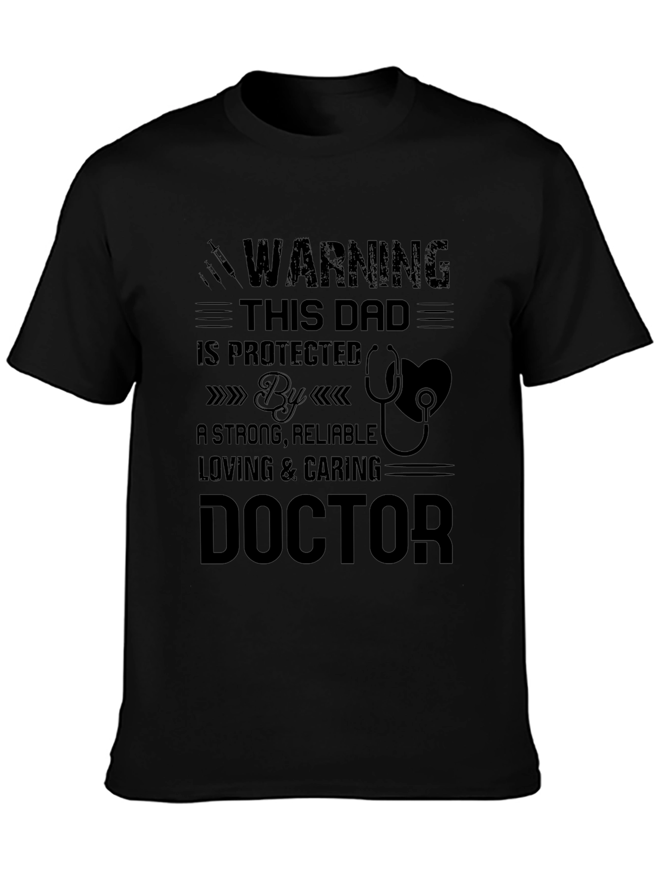 Dad Protected By Doctor T-Shirt Fathers Day Gift