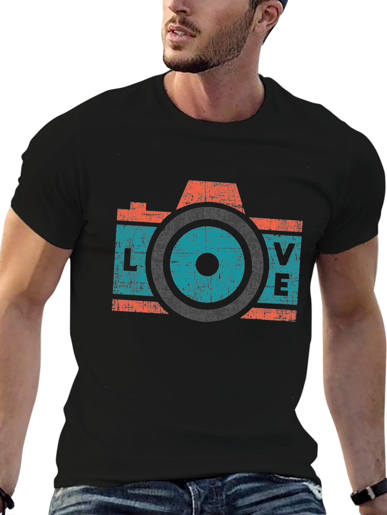 Retro Camera LOVE Graphic T-Shirt