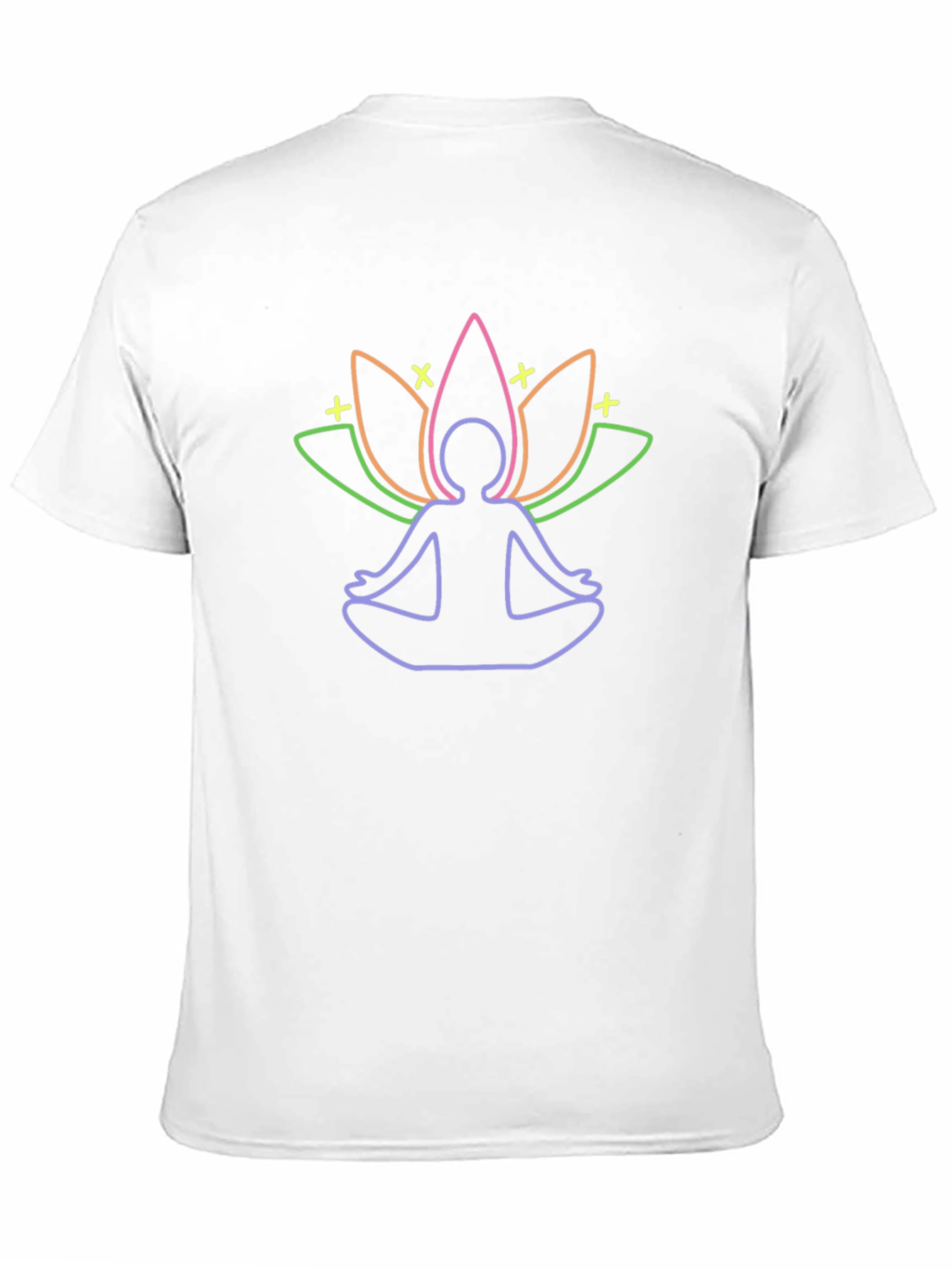 Meditative Lotus Graphic Tee - Black Cotton T-Shirt