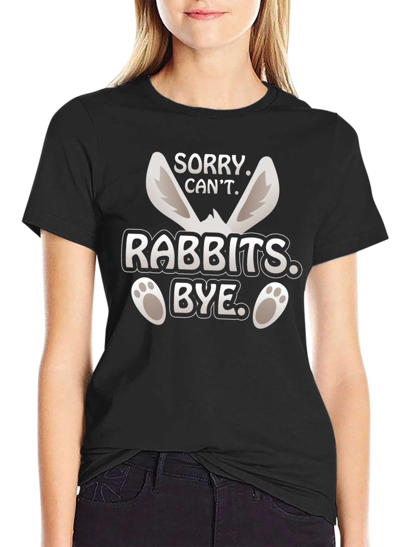 Sorry Cant Rabbits Bye T-Shirt Easter Bunny Tee