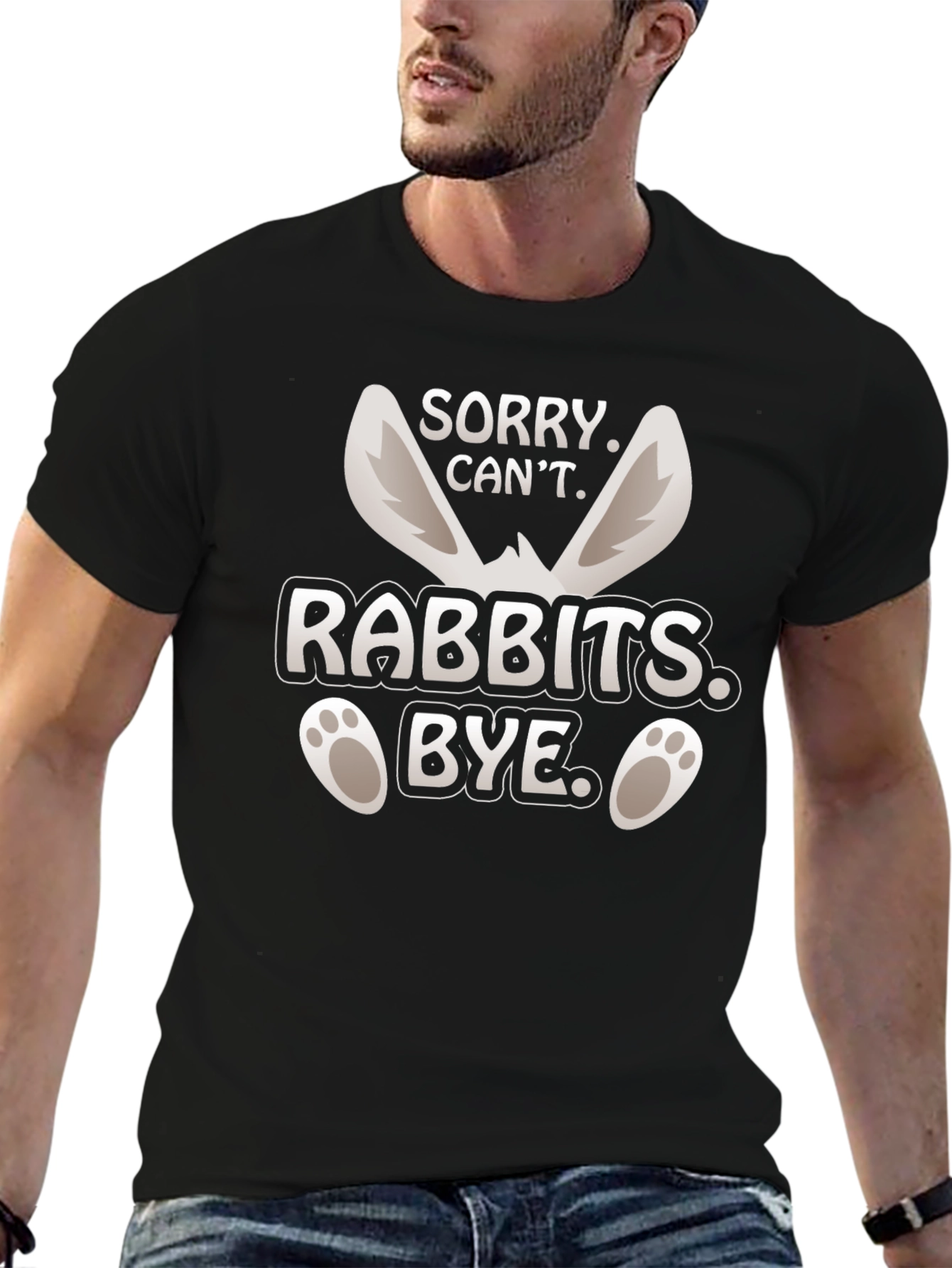 Sorry Cant Rabbits Bye T-Shirt Easter Bunny Tee