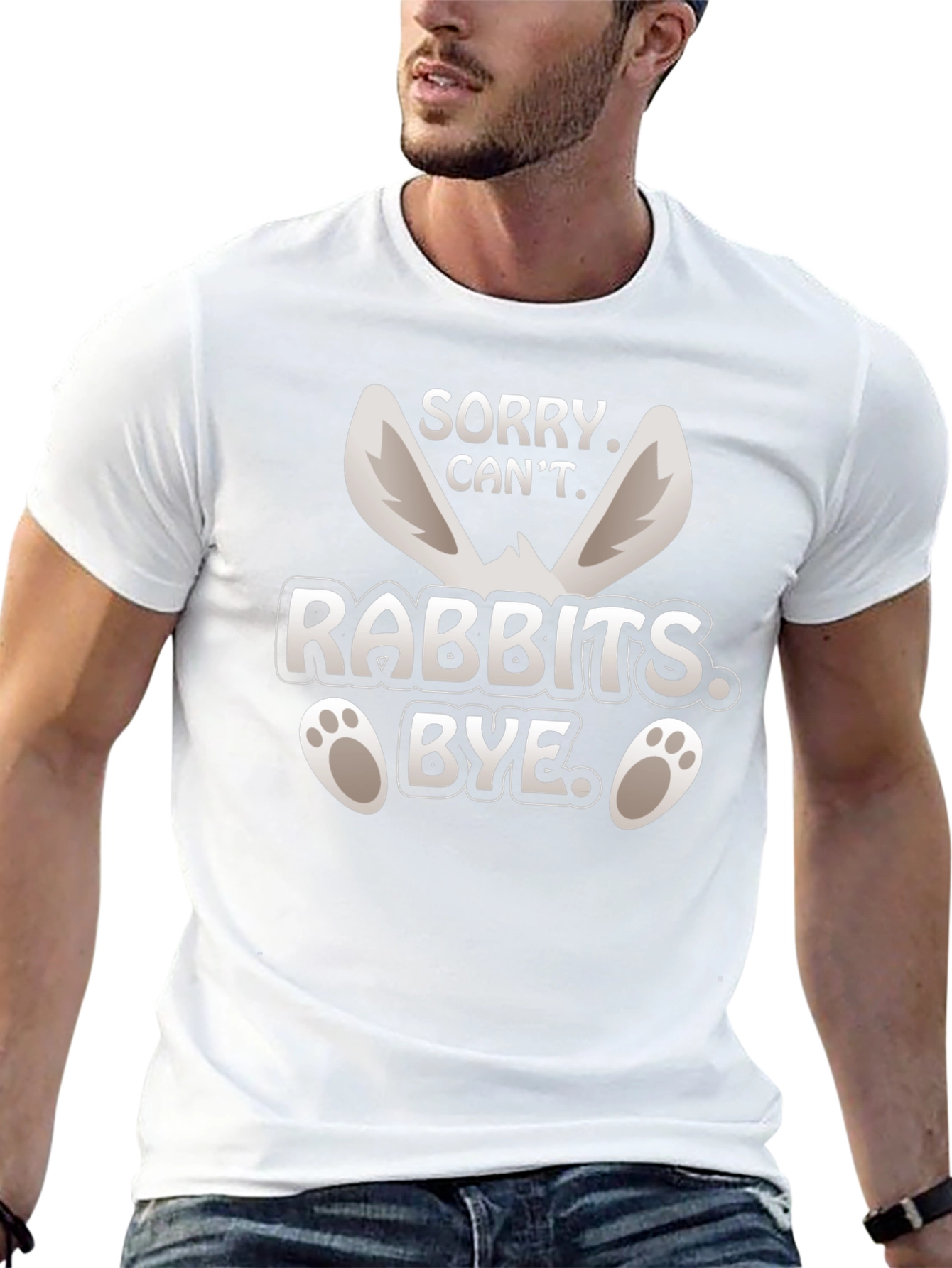 Sorry Cant Rabbits Bye T-Shirt Easter Bunny Tee