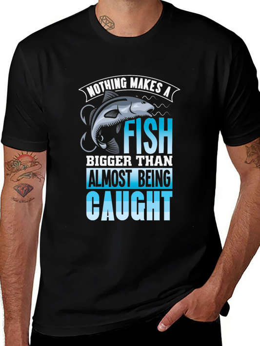 Fishing T-Shirt: Nothing Makes a Fish Bigger