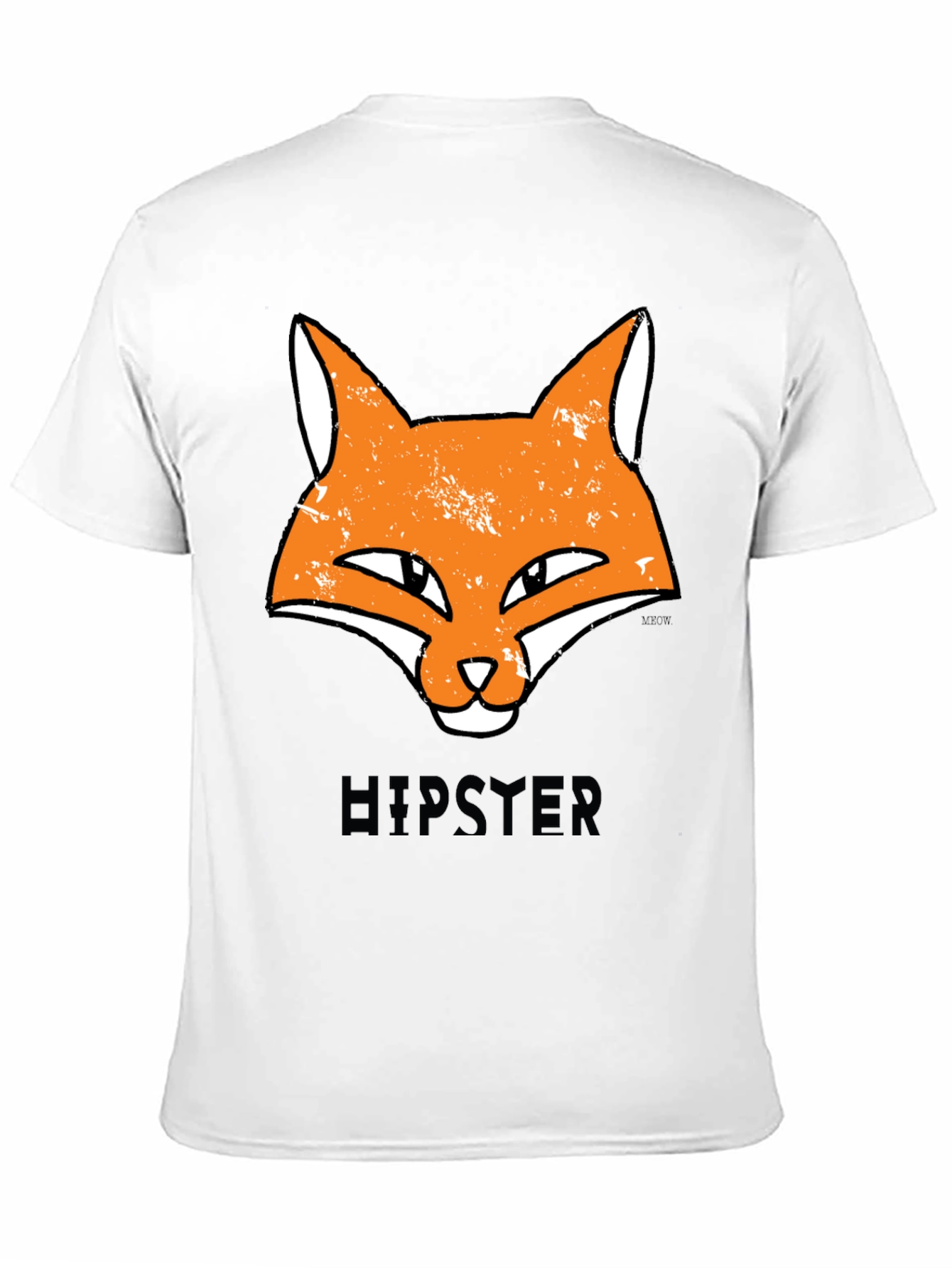 Hipster Fox Graphic Tee - Unisex Black T-Shirt