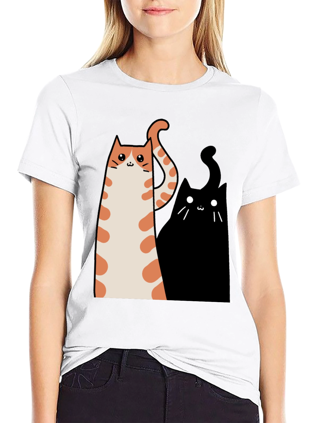 Whimsical Cat Graphic Tee