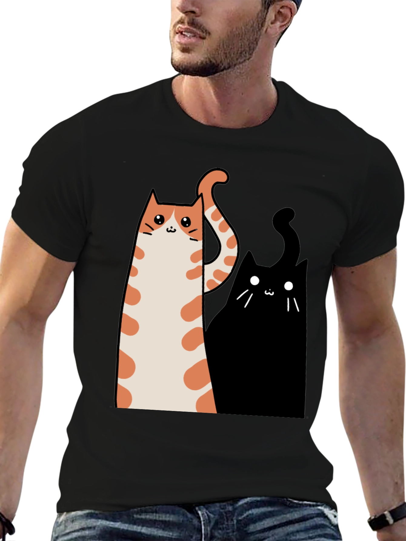 Whimsical Cat Graphic Tee