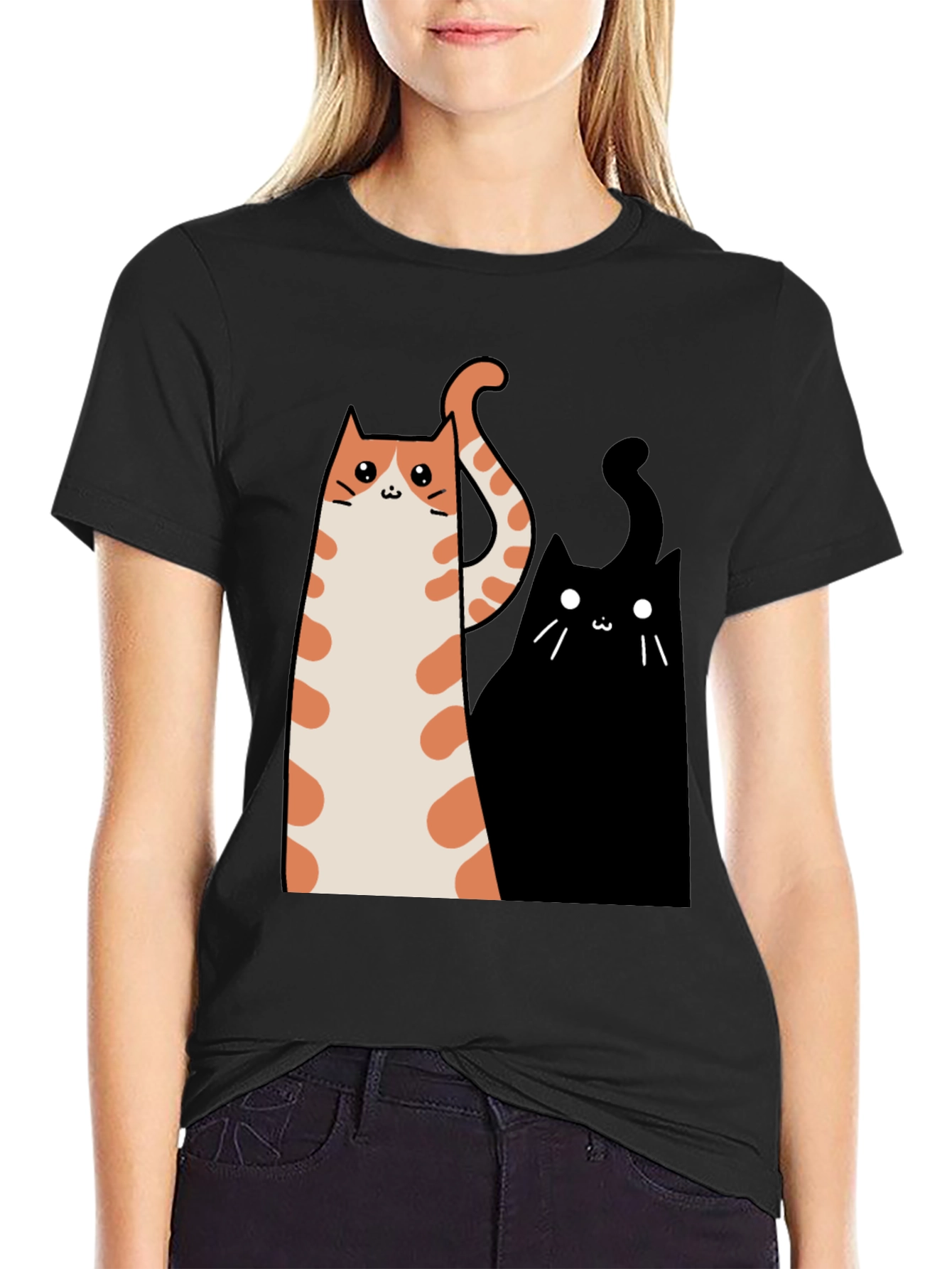 Whimsical Cat Graphic Tee
